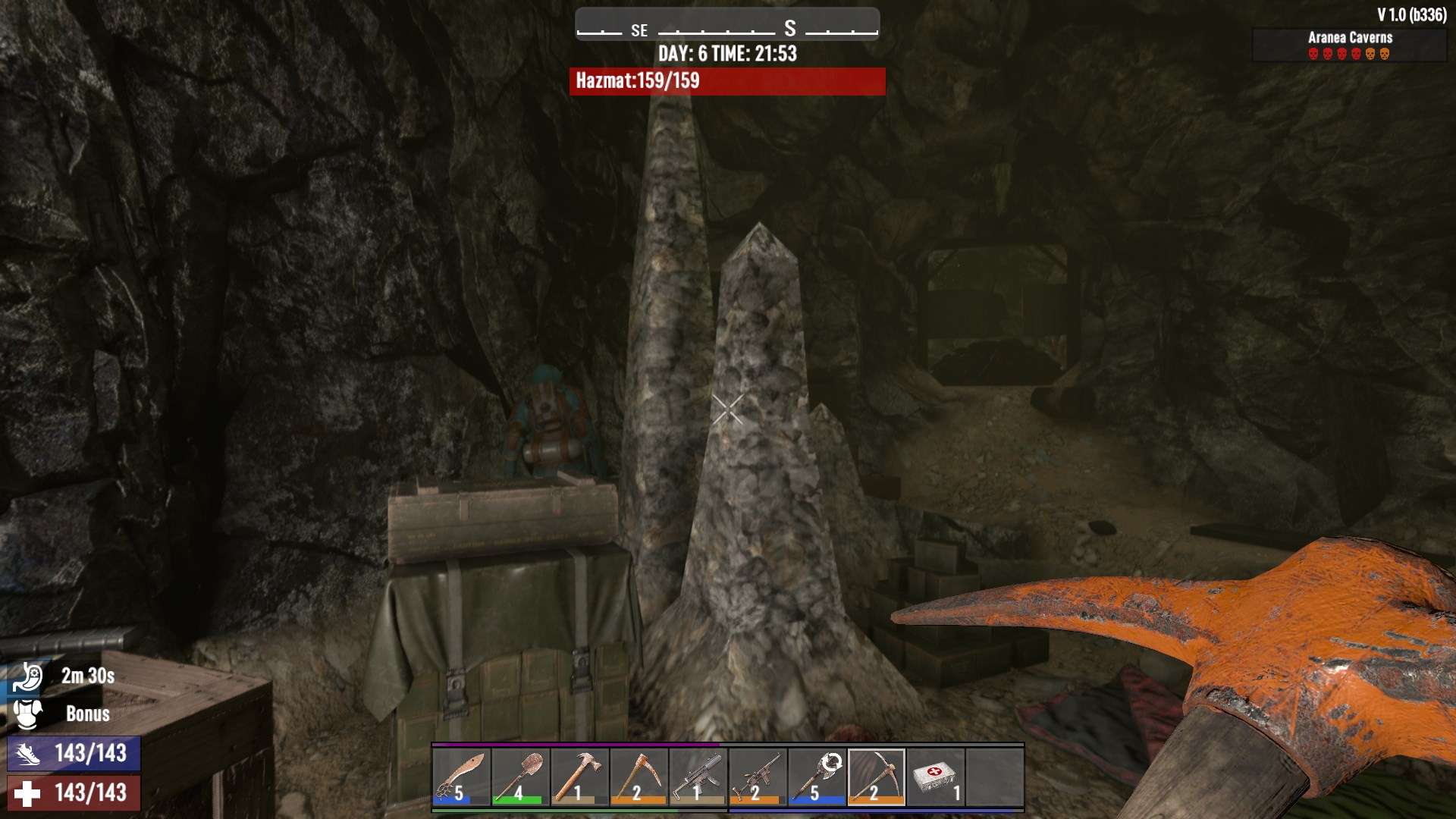 Abbaue Stalagmiten für Nitratpulver in 7D2D 1.0