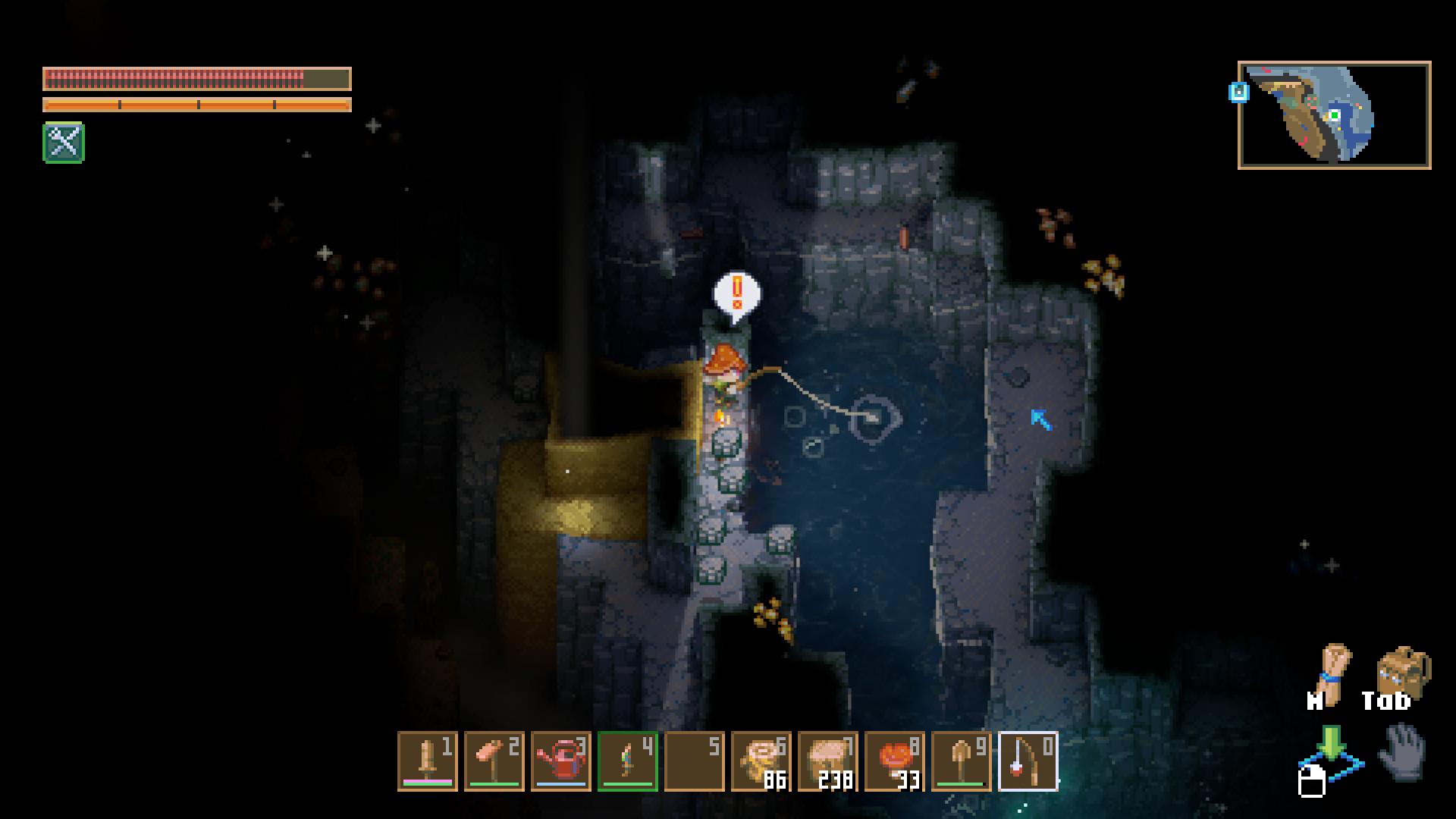 Finde die besten Angelplätze in Core Keeper 1.0 und hole großartige Beute an Land