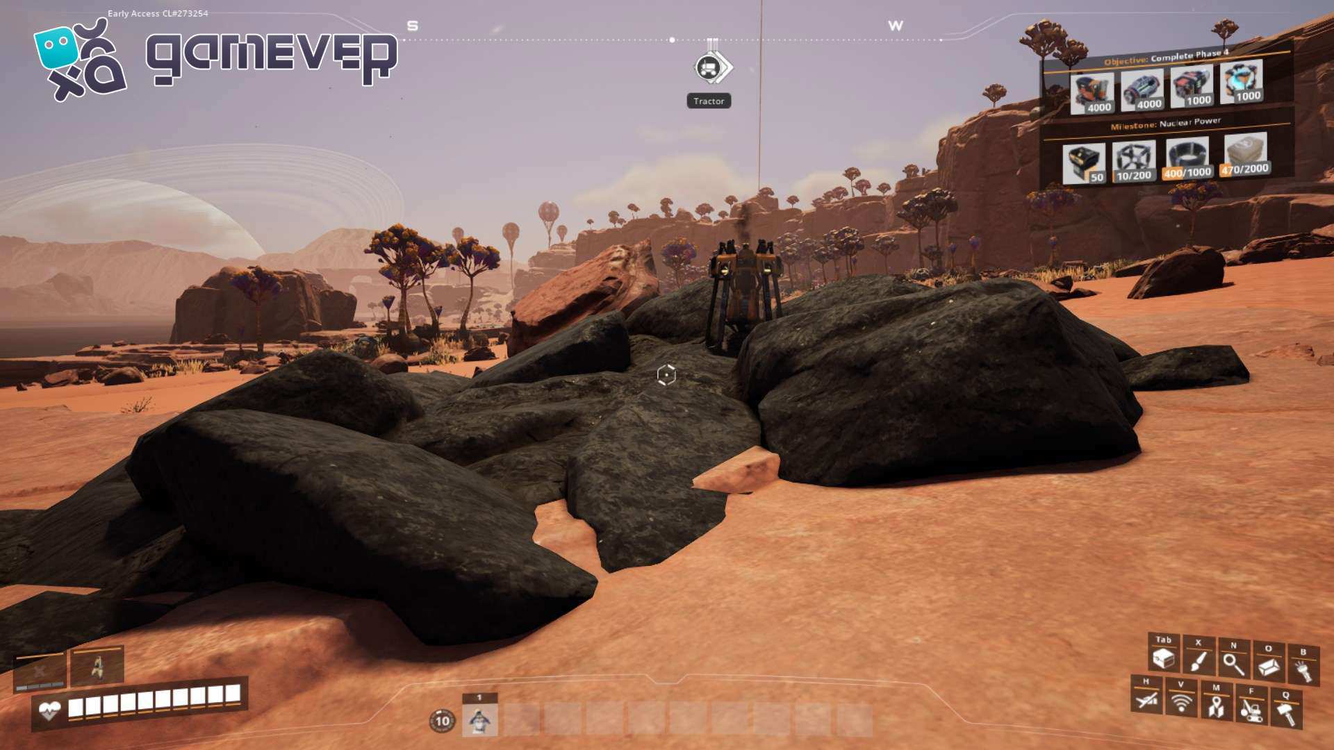 Instala un Minero Portátil o Minero MK1 para la extracción de carbón en Satisfactory