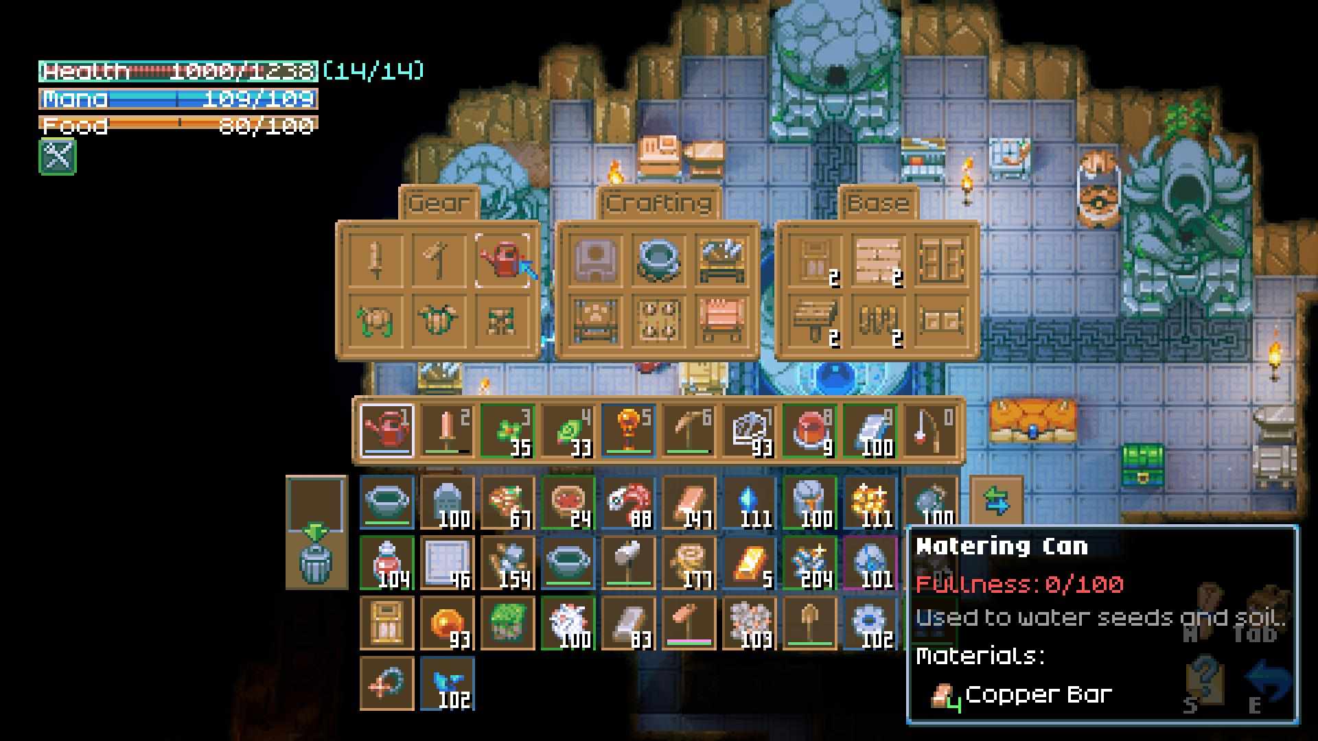 Craft a Can to water your farm