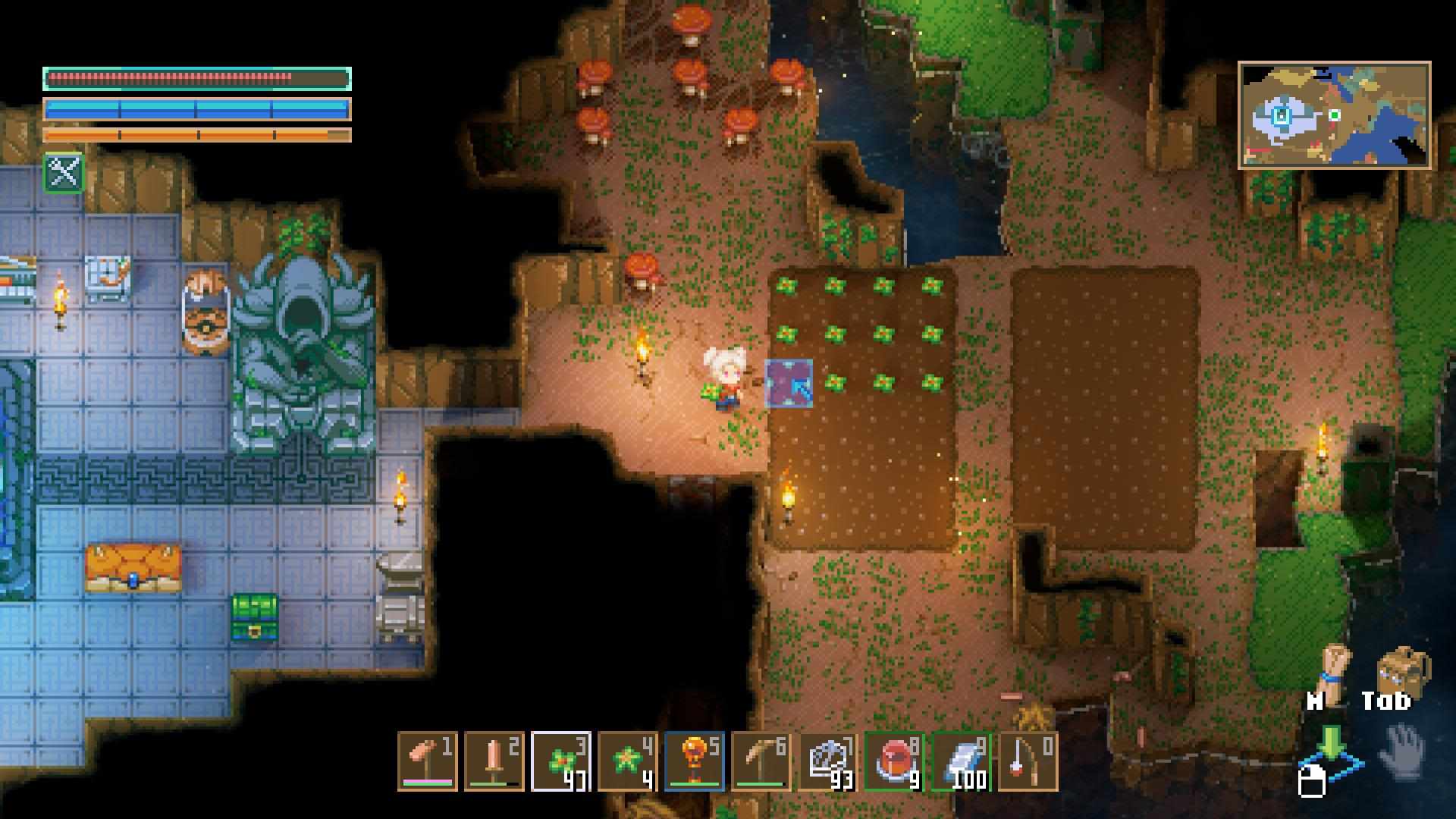 Plant seeds in Core Keeper 1.0