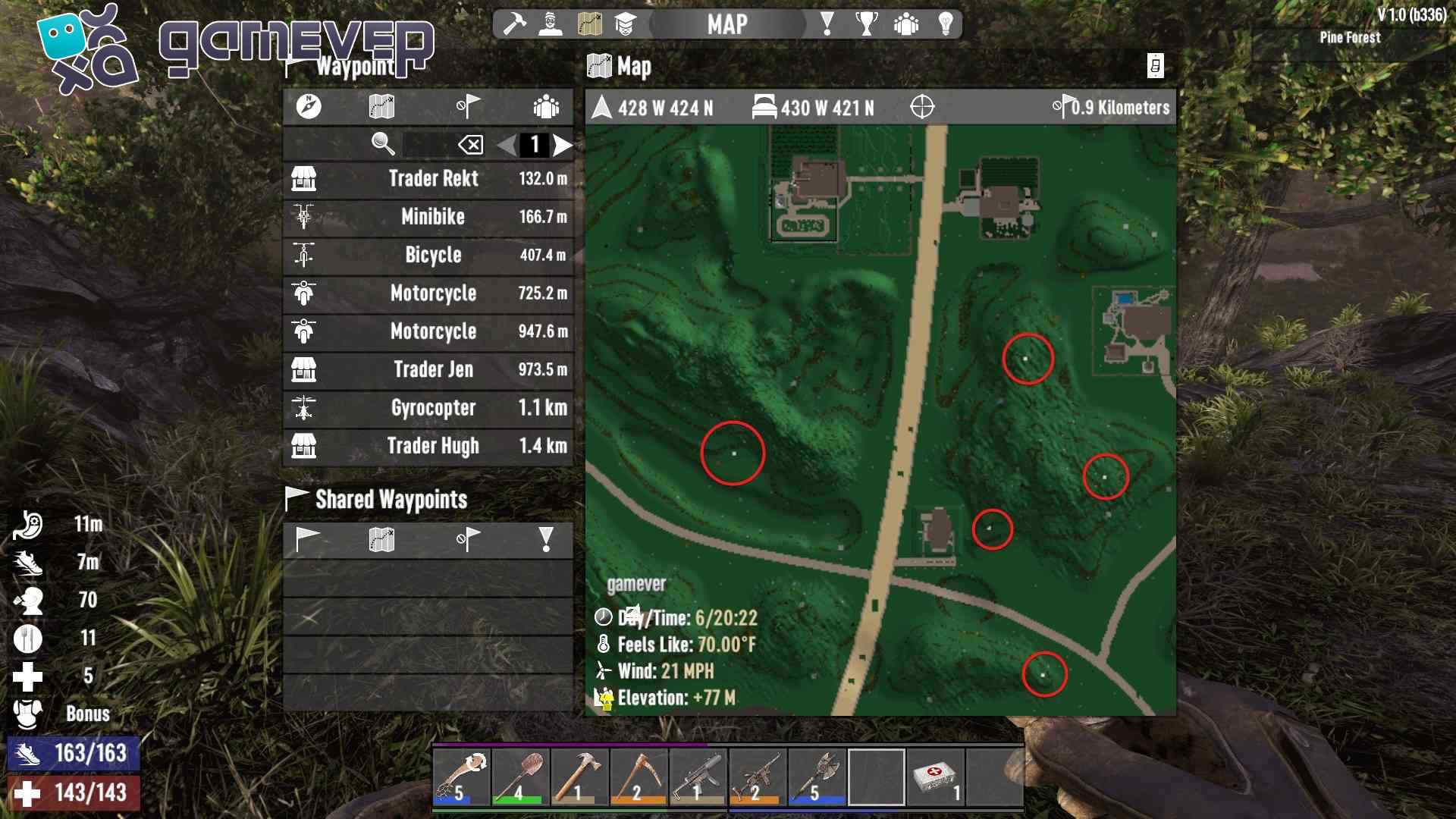 Detecta los píxeles blancos en tu mapa para encontrar Nodos de Nitrato en 7D2D 1.0
