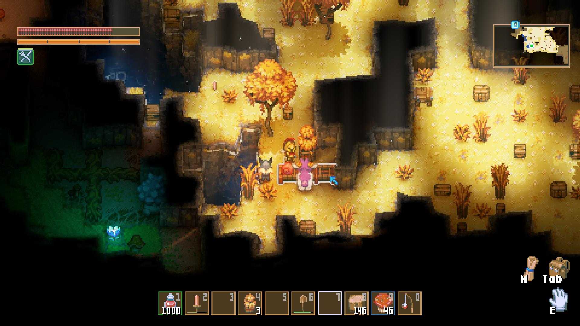 Verwende den Futtertrichter, um deine Bambucks in Core Keeper 1.0 glücklich zu halten