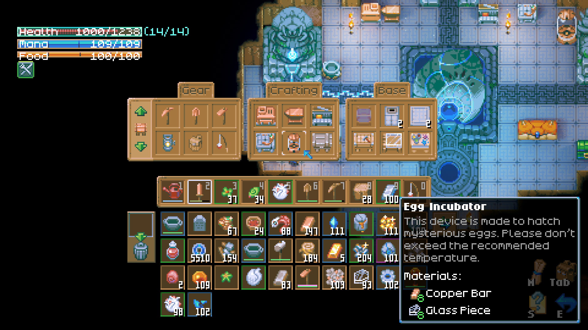 Stelle die Kupfer-Werkbank her, um den Glasschmelzer und Brutkasten in Core Keeper 1.0 freizuschalten