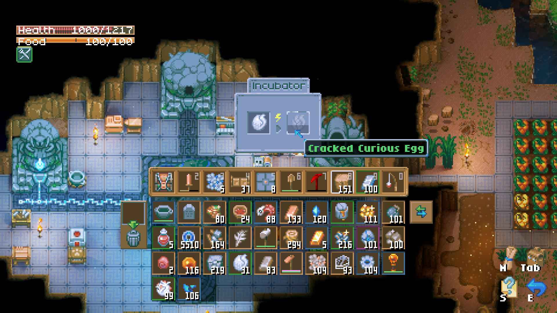 Lege dein Ei in den Brutkasten in Core Keeper 1.0