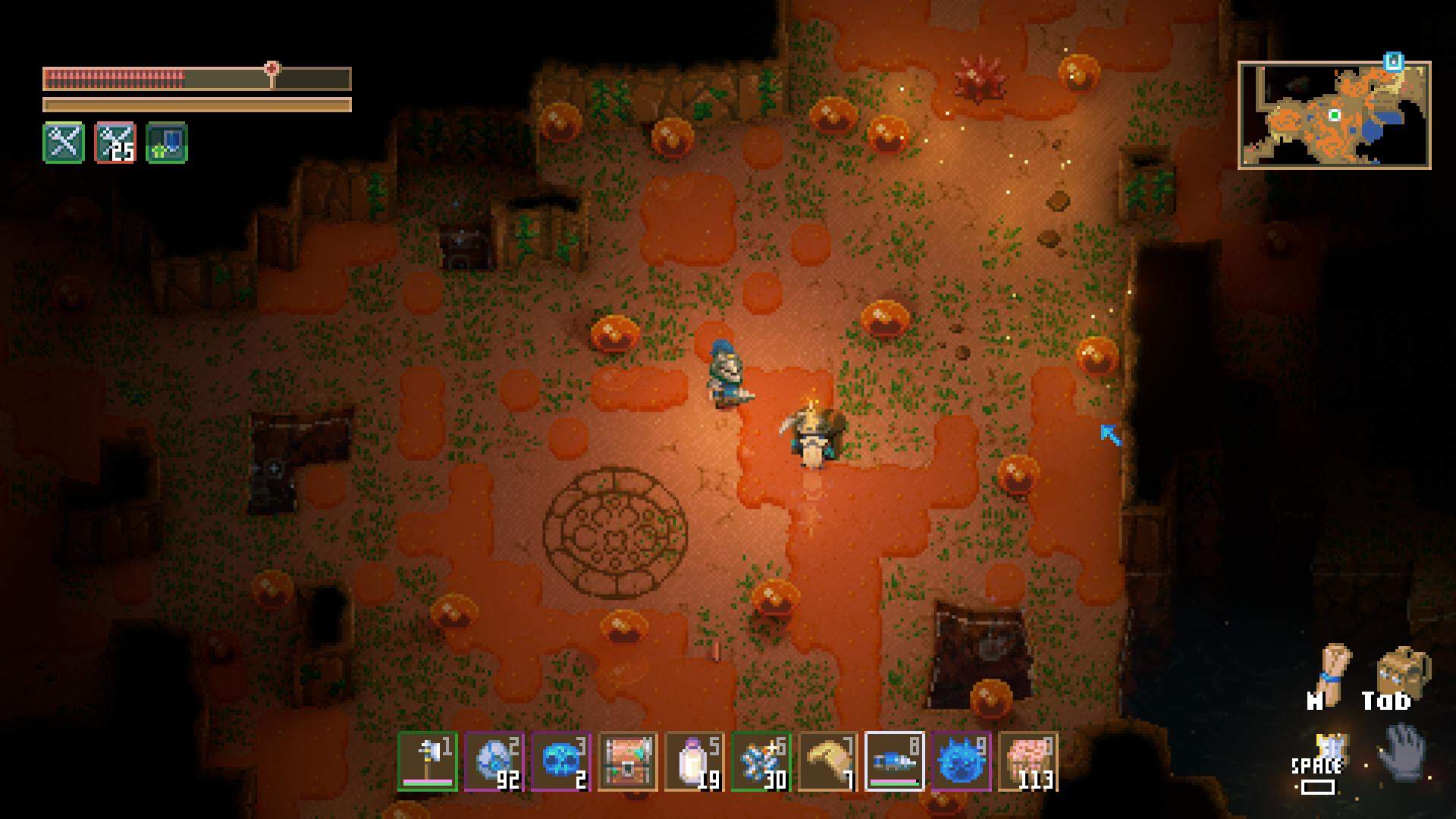 Dig 65 tiles from The Core to find Glurch in Core Keeper 1.0