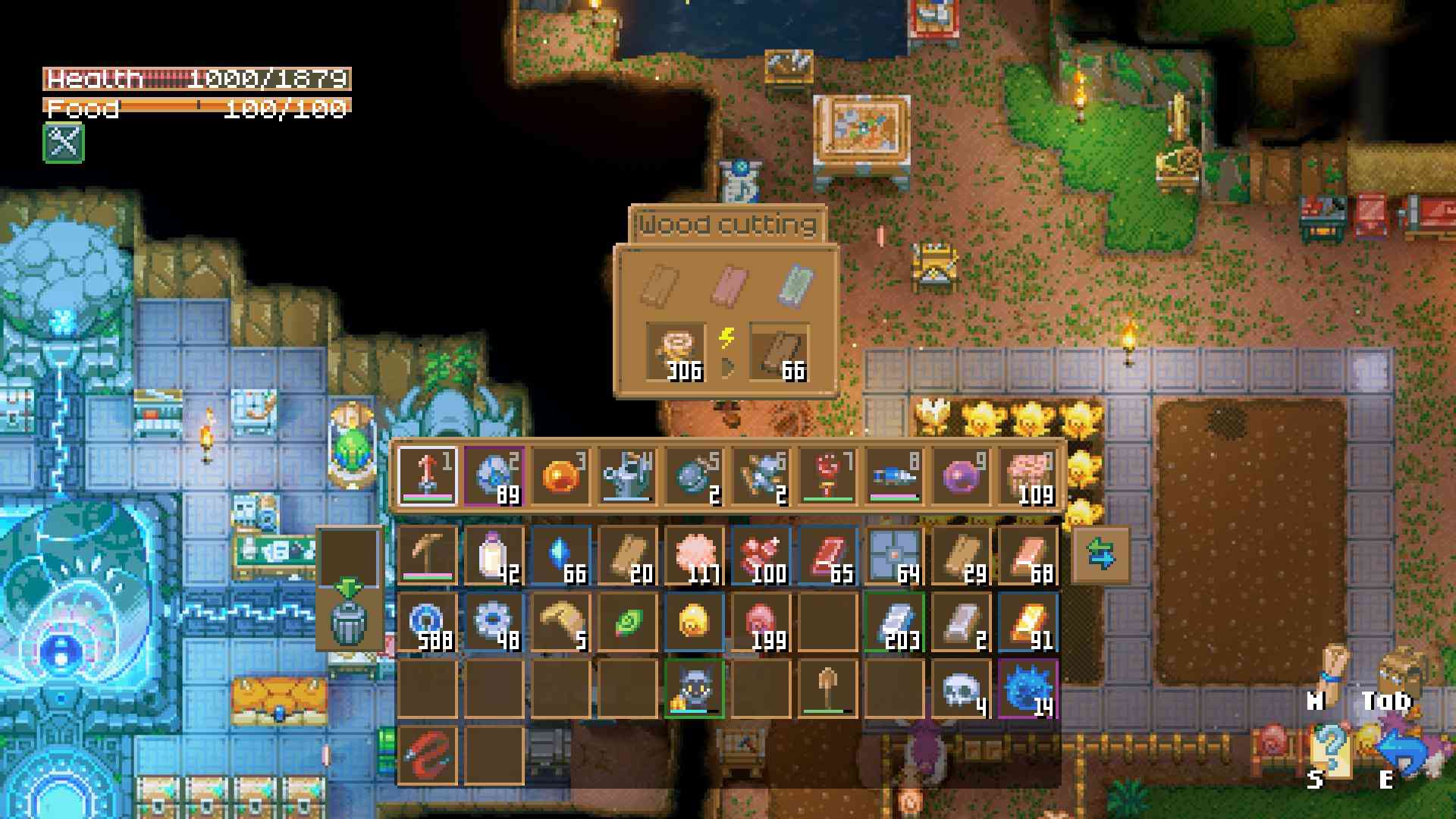 Sammle 80 Holzbrett für Dein Boot in Core Keeper 1.0