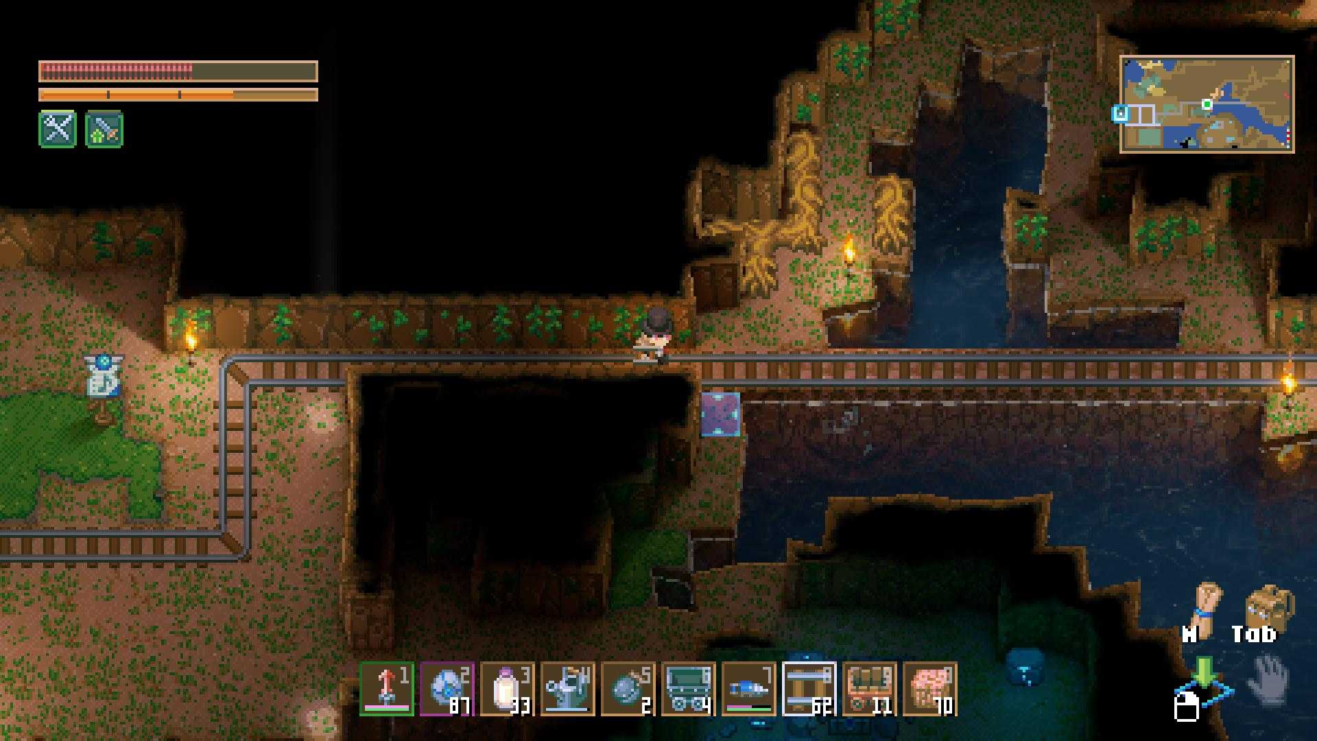 Verlege Schienen mit Leichtigkeit in Core Keeper 1.0