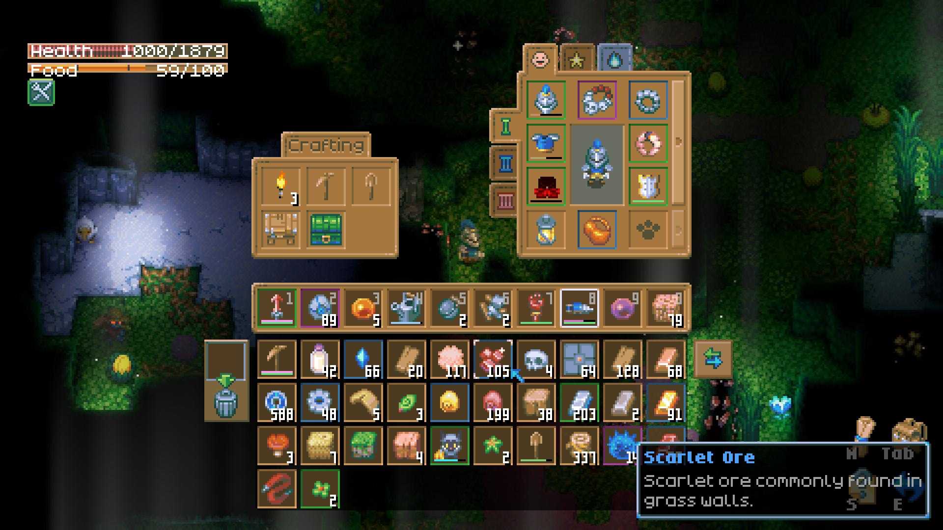 Stelle mit Skarlit-Barren in Core Keeper 1.0 her