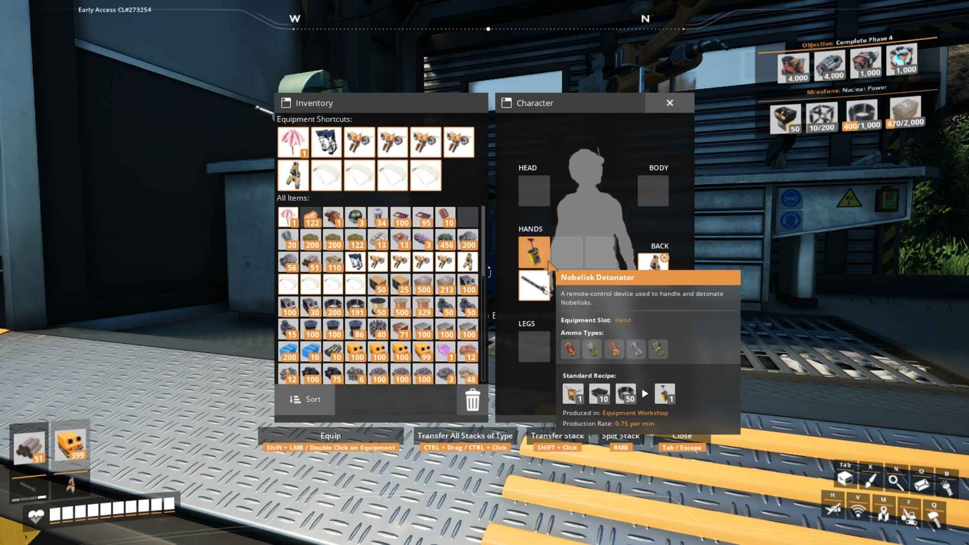 Equip the Nobelisk Detonator in Satisfactory