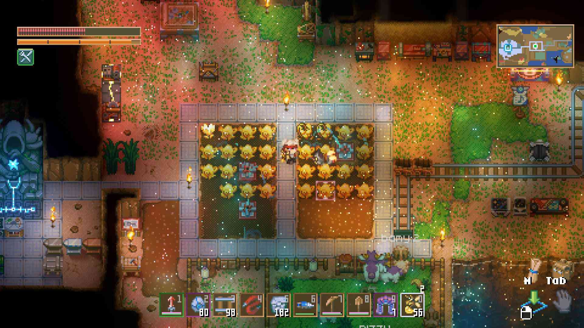 Lass Insekten in Deiner Basis fliegen, um sie in Core Keeper 1.0 zu beleuchten