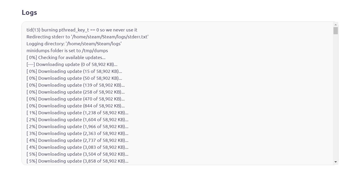 Activate your server by toggling it to On and wait for the files to download