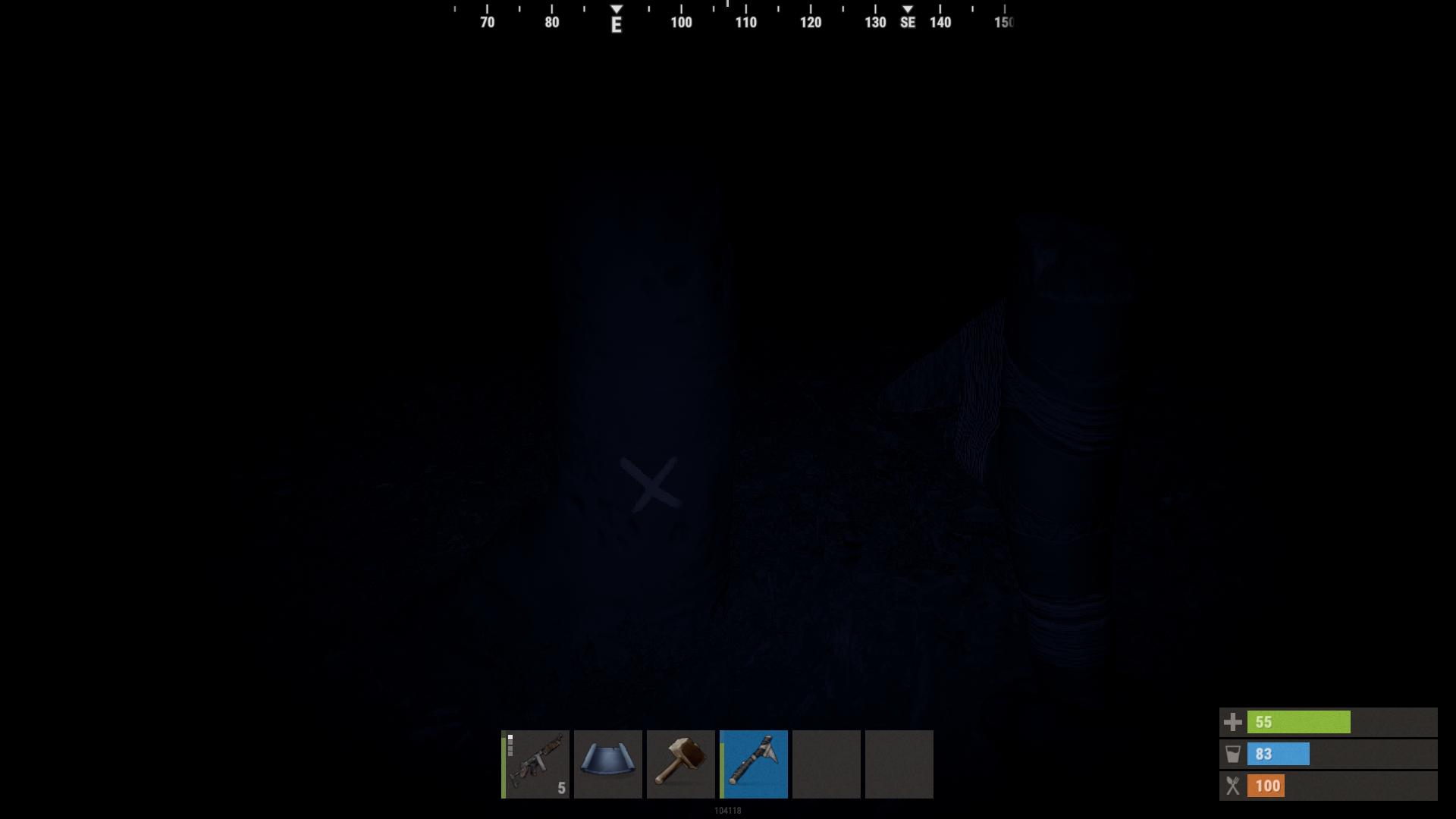 Ändere die Baumfarbe auf Orange, um sie nachts in Rust zu sehen