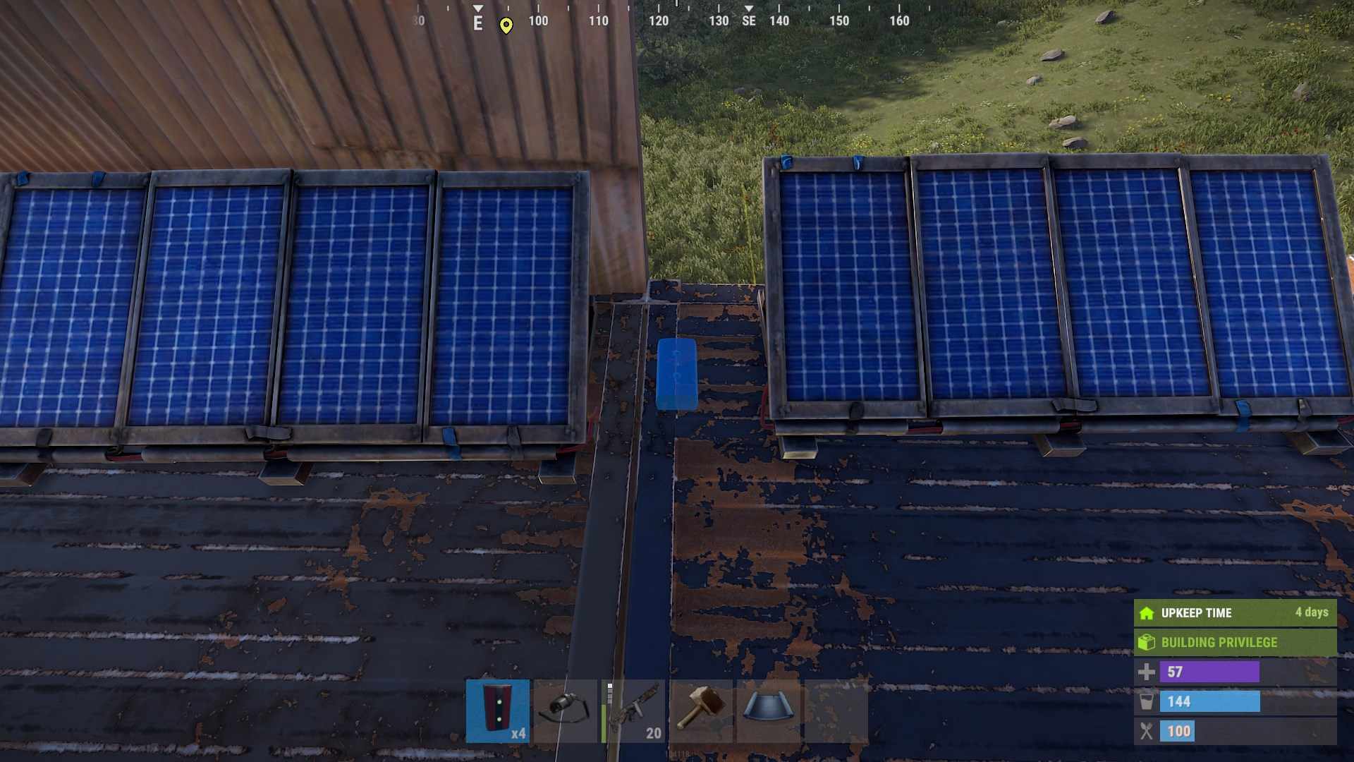 Richte den Quellenverbinder zwischen Stromquellen wie Solarpanels, Windturbinen und Generatoren in Rust ein