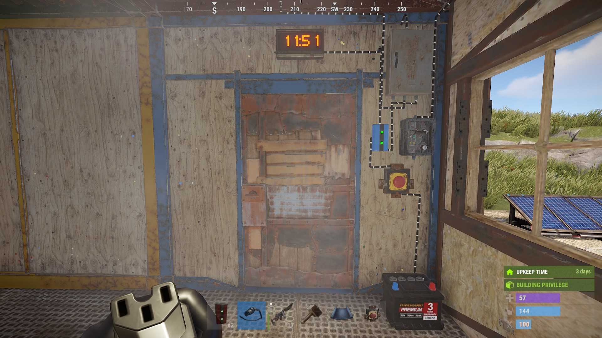 Nutze den Block Pass-Through, um den Stromfluss in Rust zu blockieren