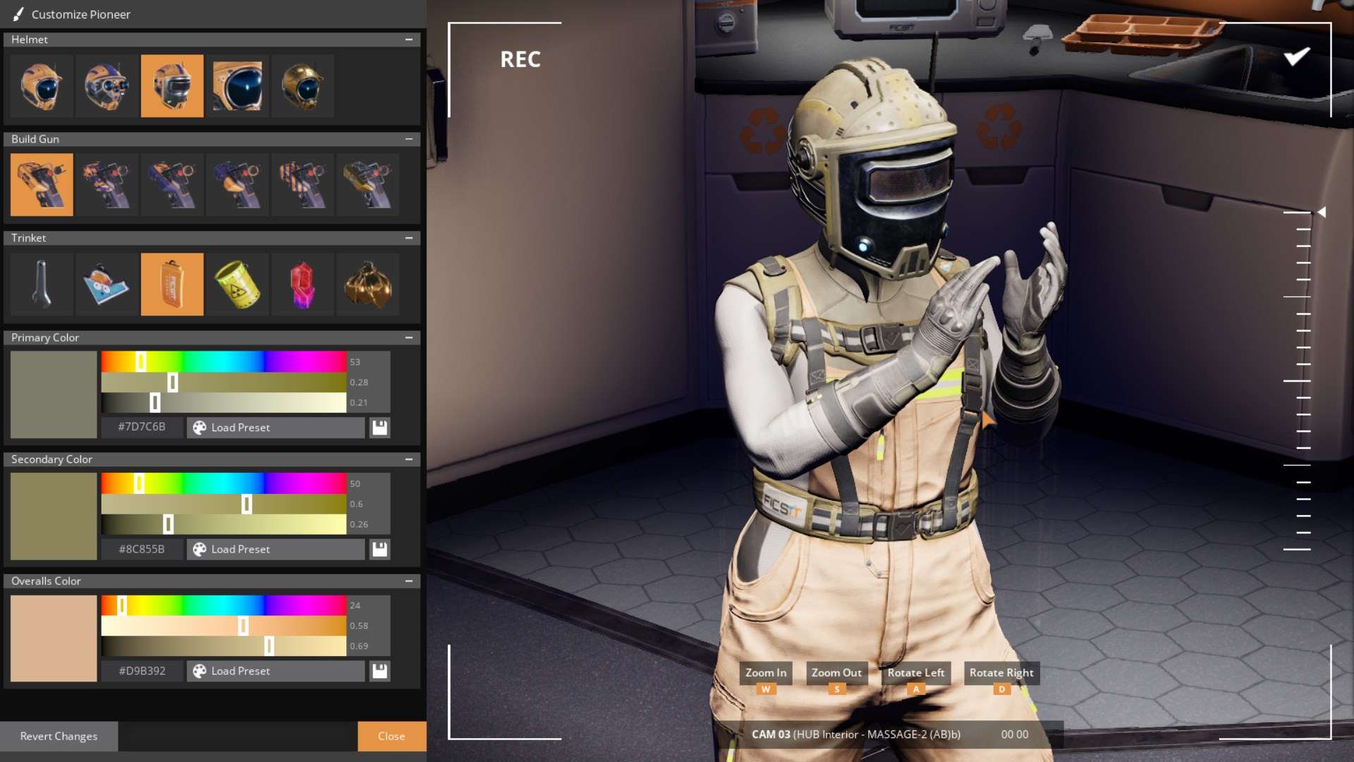 Wähle einen Helm für deinen Charakter, um deine Individualität in Satisfactory zu zeigen