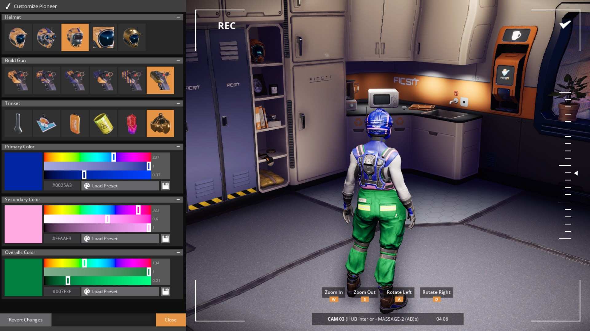 Passe die Ausrüstung und Farben deines Charakters in Satisfactory 1.0 an