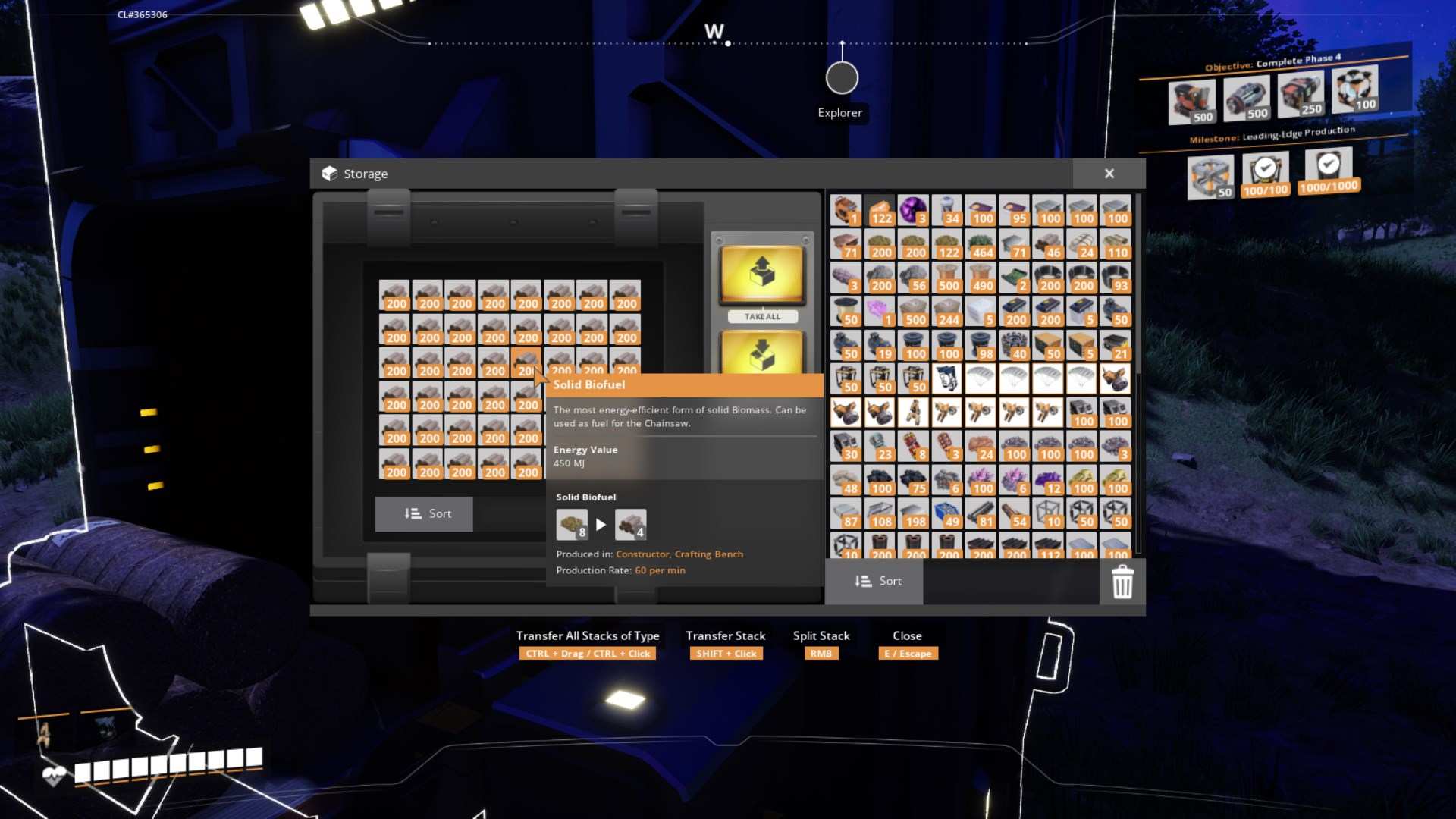 Verbinde den Ausgang mit einem Lagerbehälter in Satisfactory Release 1.0
