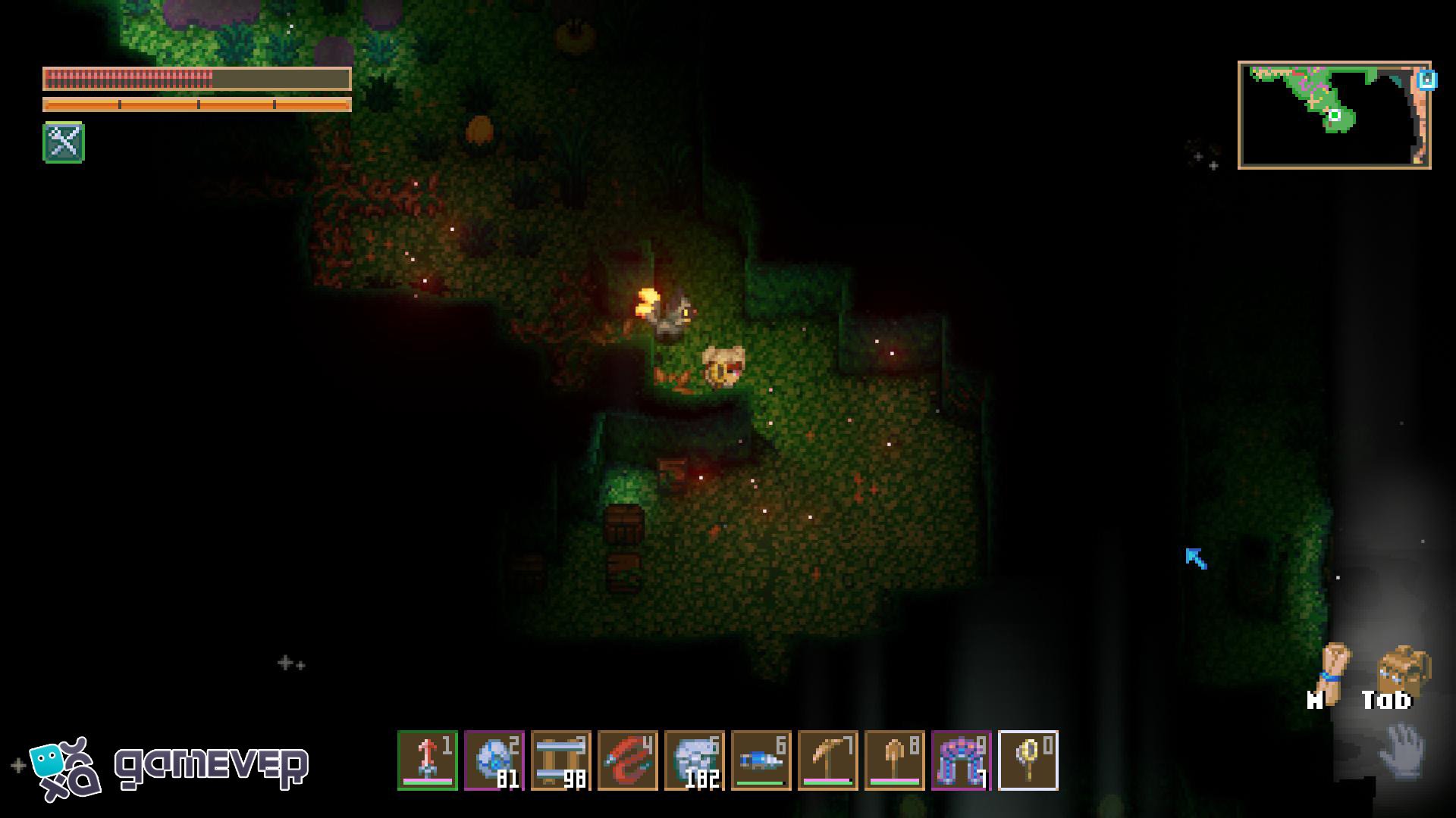 Encuentra diferentes insectos dependiendo del tipo de bioma en Core Keeper 1.0