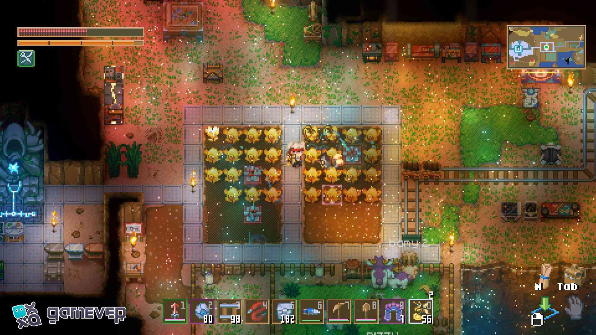 Deja insectos en tu base para iluminarla en Core Keeper 1.0