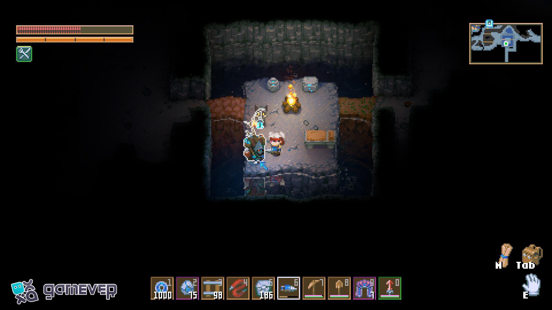 Encuentra al Comerciante Caveling y comercia objetos raros en Core Keeper 1.0.