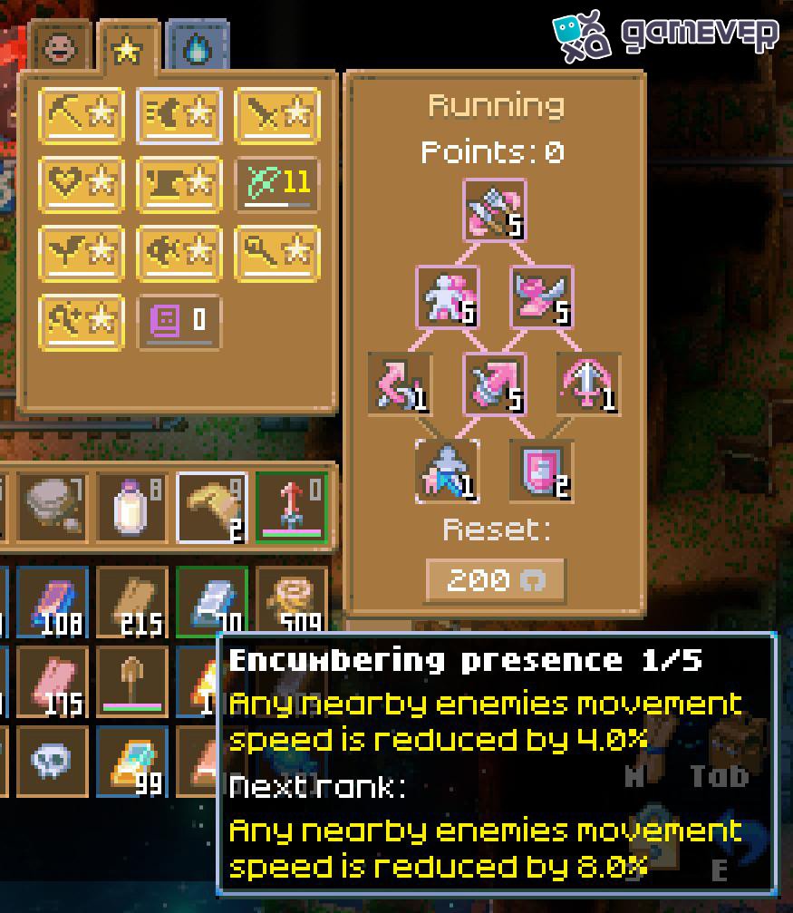 Presta atención a las habilidades que puedes desbloquear en tu Árbol de Talentos en Core Keeper 1.0.