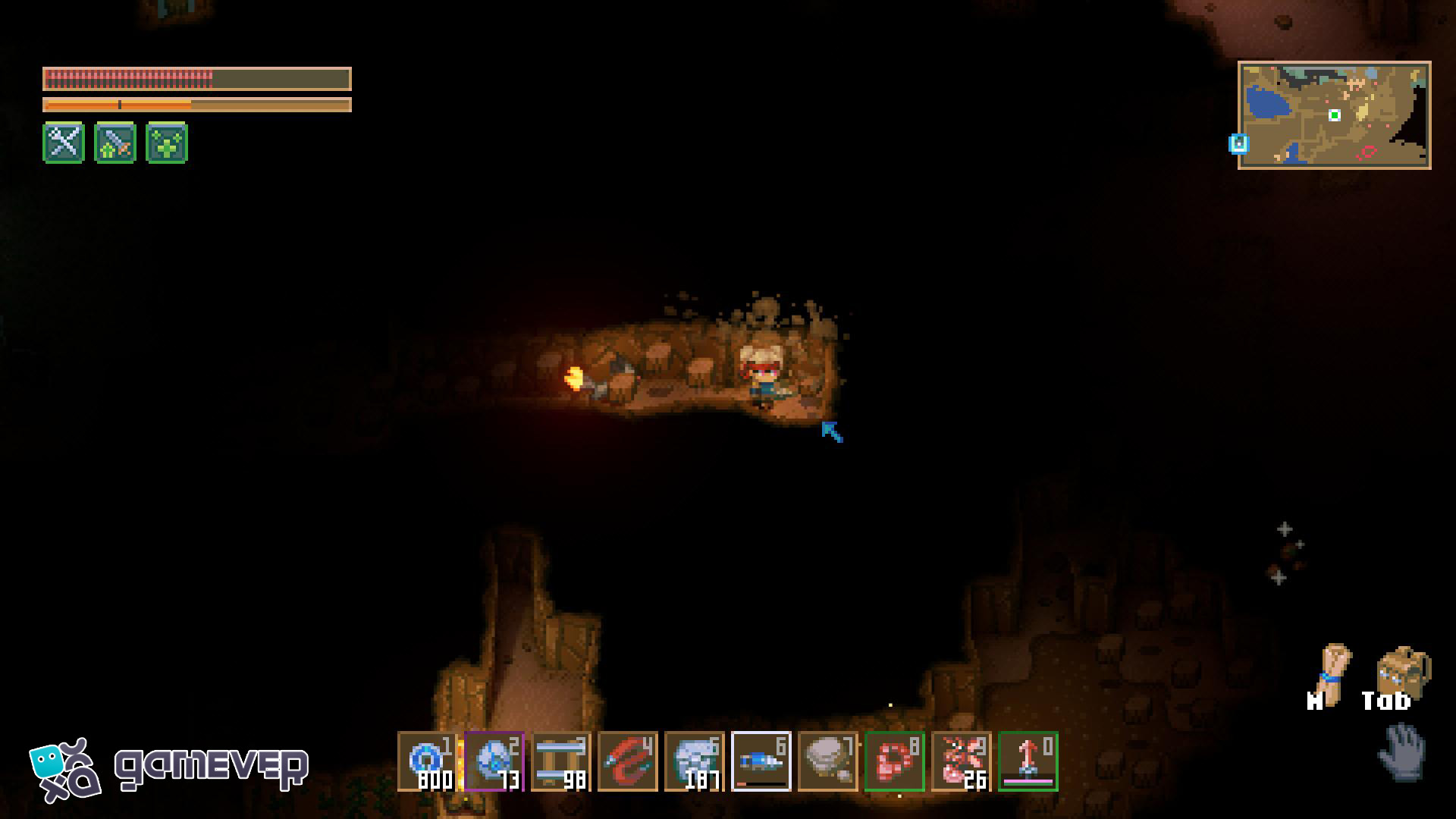 Cava profundo y mejora tu habilidad de Minería en Core Keeper 1.0.