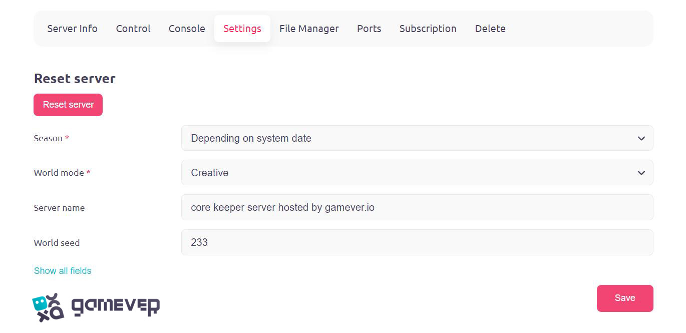 Reinicia el juego para aplicar los nuevos ajustes en Core Keeper 1.0