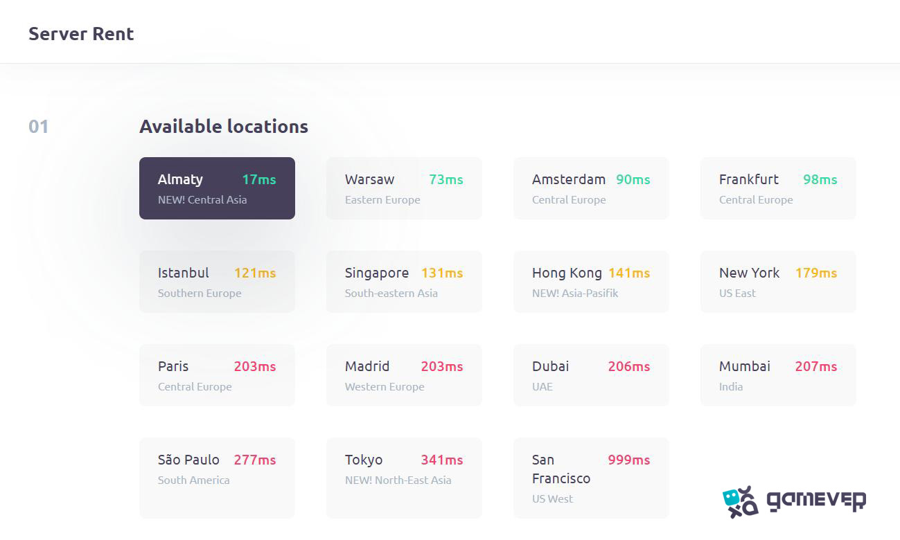 Elige tu ubicación ideal de servidor en ciudades como Ámsterdam, Singapur y más