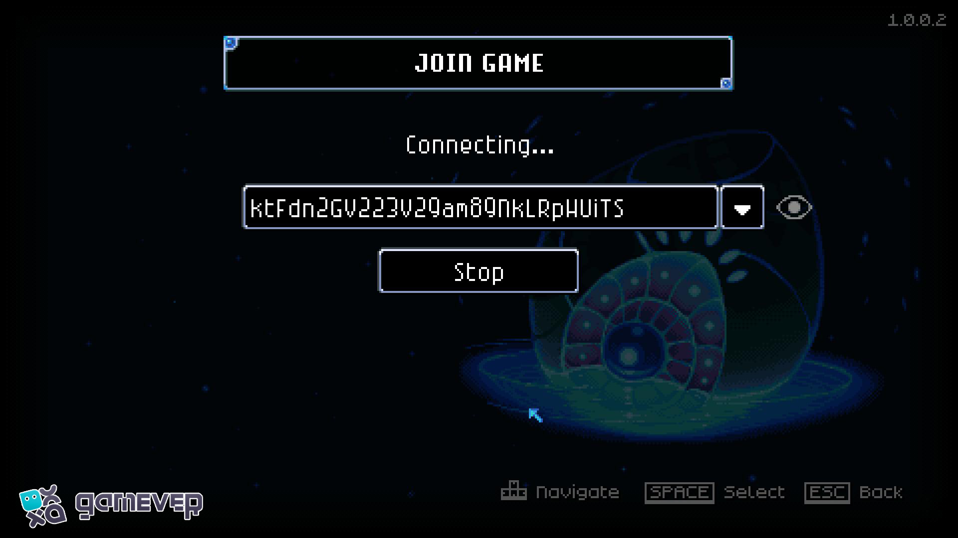 Abre Core Keeper y navega a la sección de Unirse para conectarte a tu servidor dedicado.