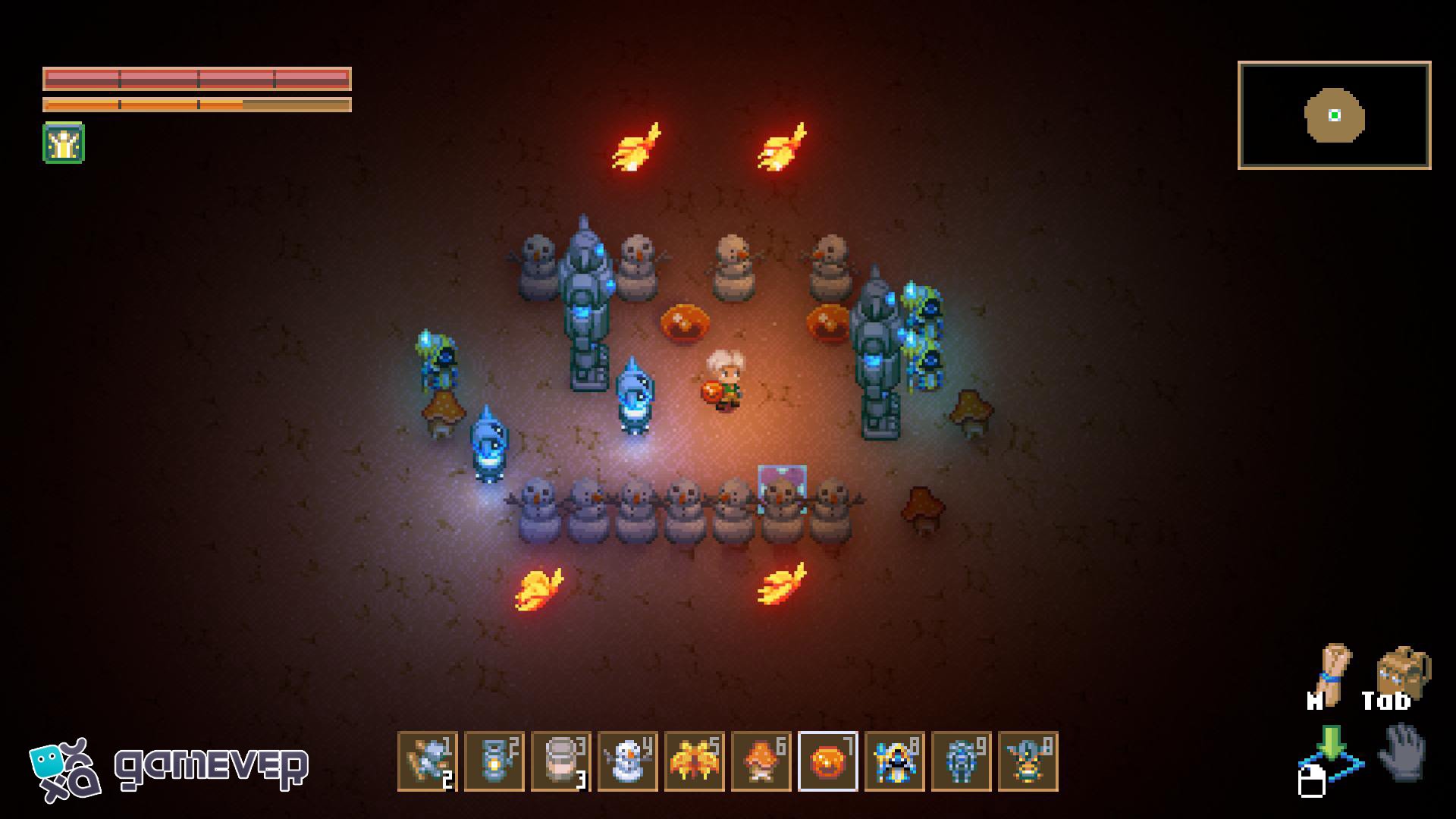 Coloca objetos sin límite en el Modo Creativo de Core Keeper 1.0