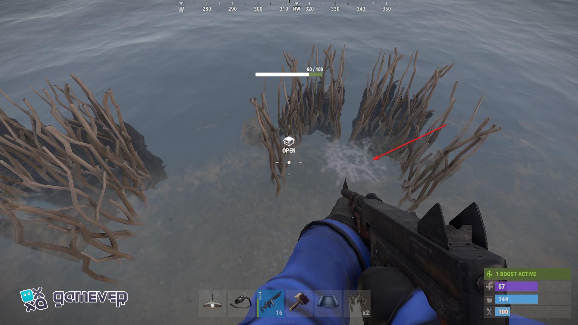 Revisa las trampas para peces regularmente para maximizar las capturas en Rust