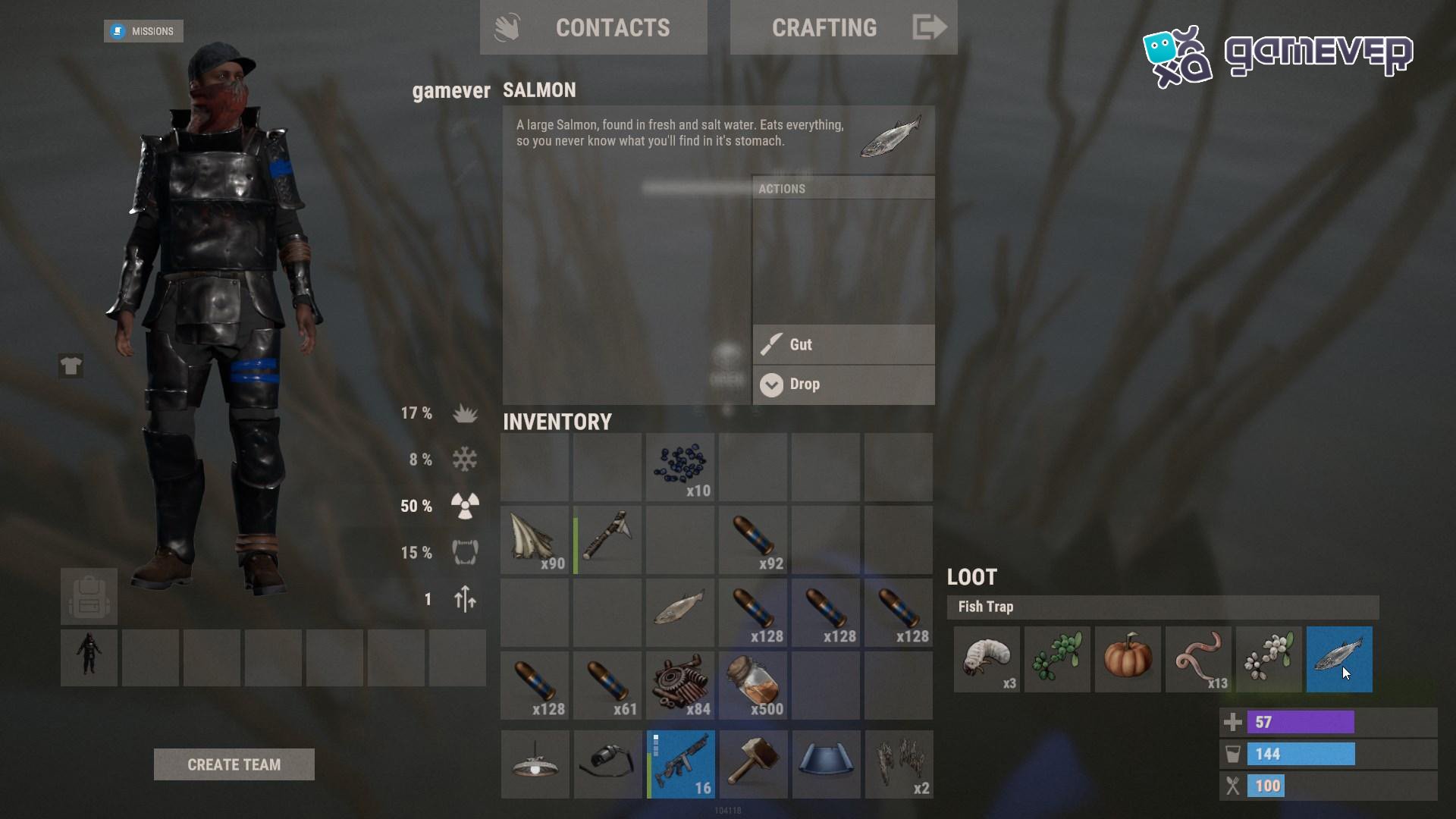 Atrapa peces valiosos como el salmón y la trucha en Rust