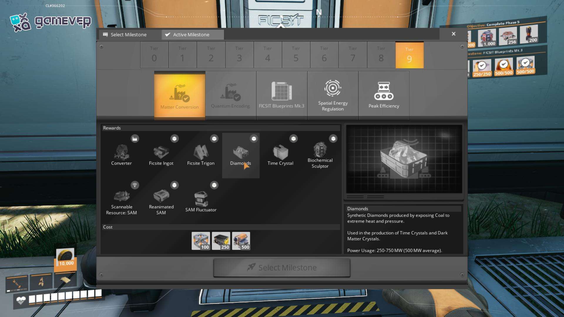 Desbloquea el Nivel 9 para acceder a la producción de Diamantes en Satisfactory Release 1.0