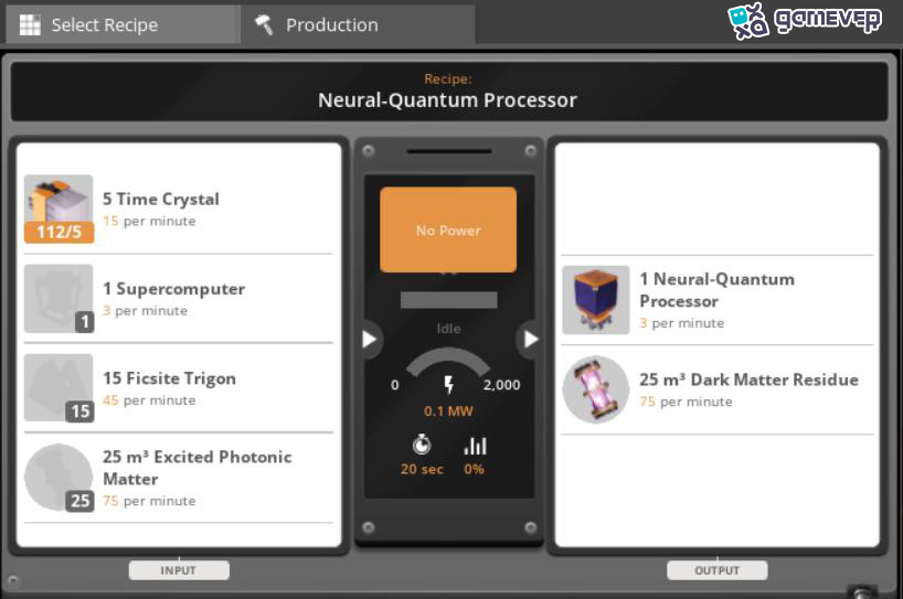 Usa Cristales Temporales para fabricar Procesadores Cuántico-Neurales en Satisfactory Versión 1.0.
