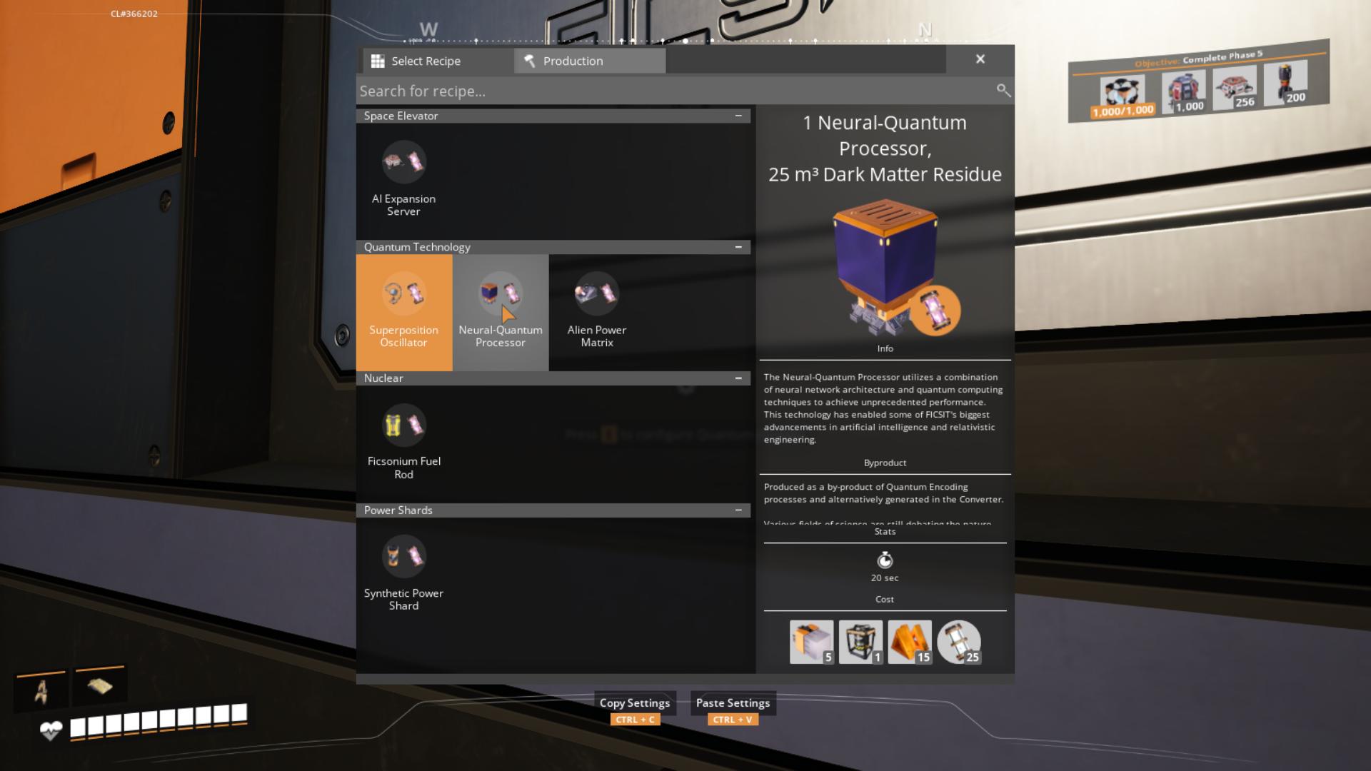 Produziere Neurale-Quanten-Prozessoren mit Angeregte Photonischer Materie in Satisfactory Release 1.0.
