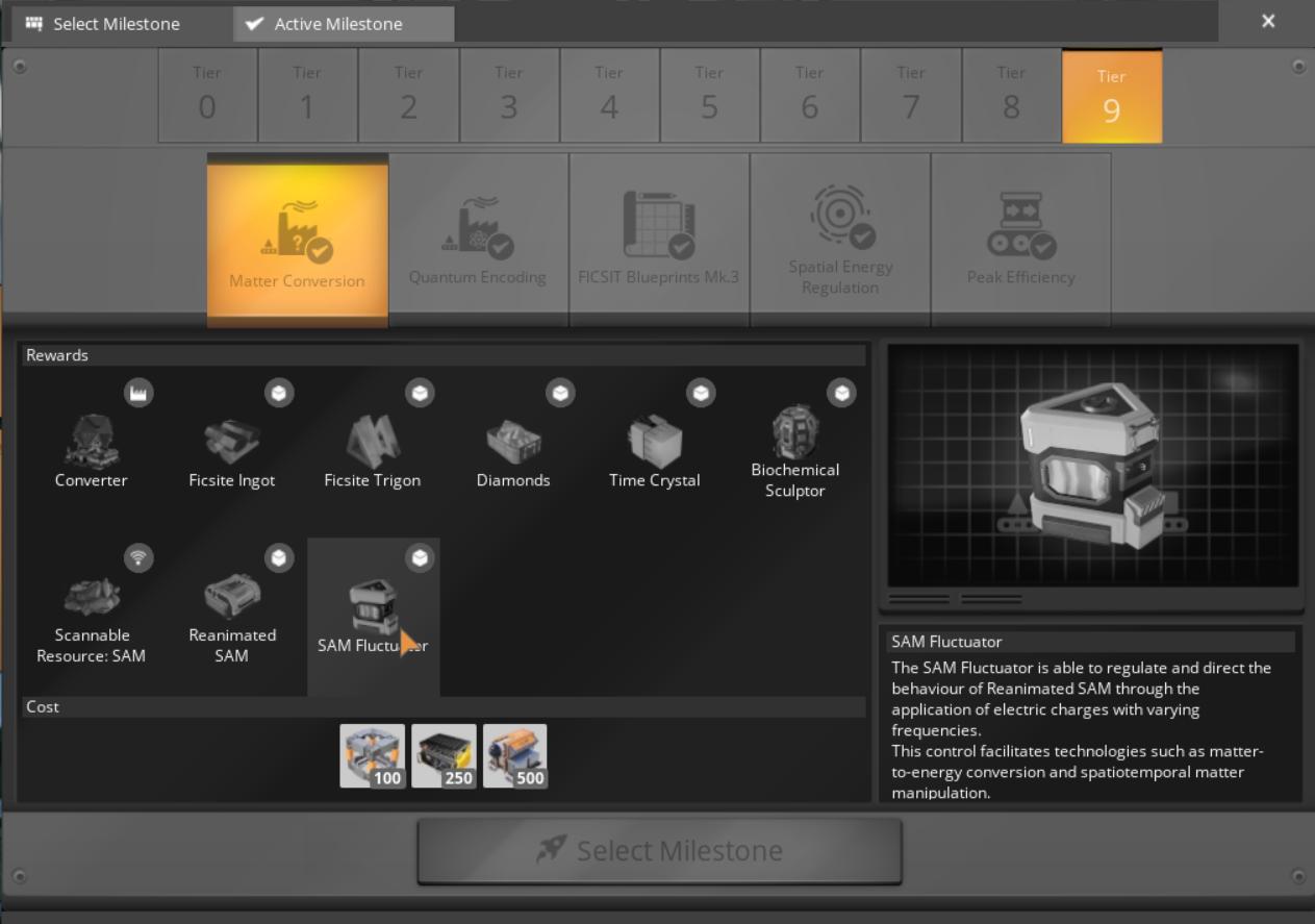 Freischalte die Materieumwandlungsforschung im HUB in Satisfactory 1.0
