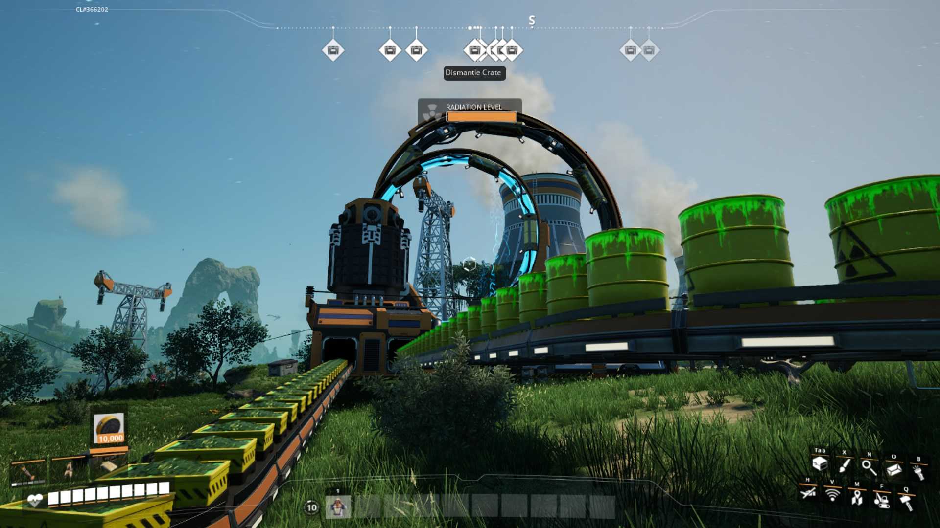 Nutze einen Teilchenbeschleuniger, um Plutoniumpellets aus Atommüll in Satisfactory 1.0 herzustellen