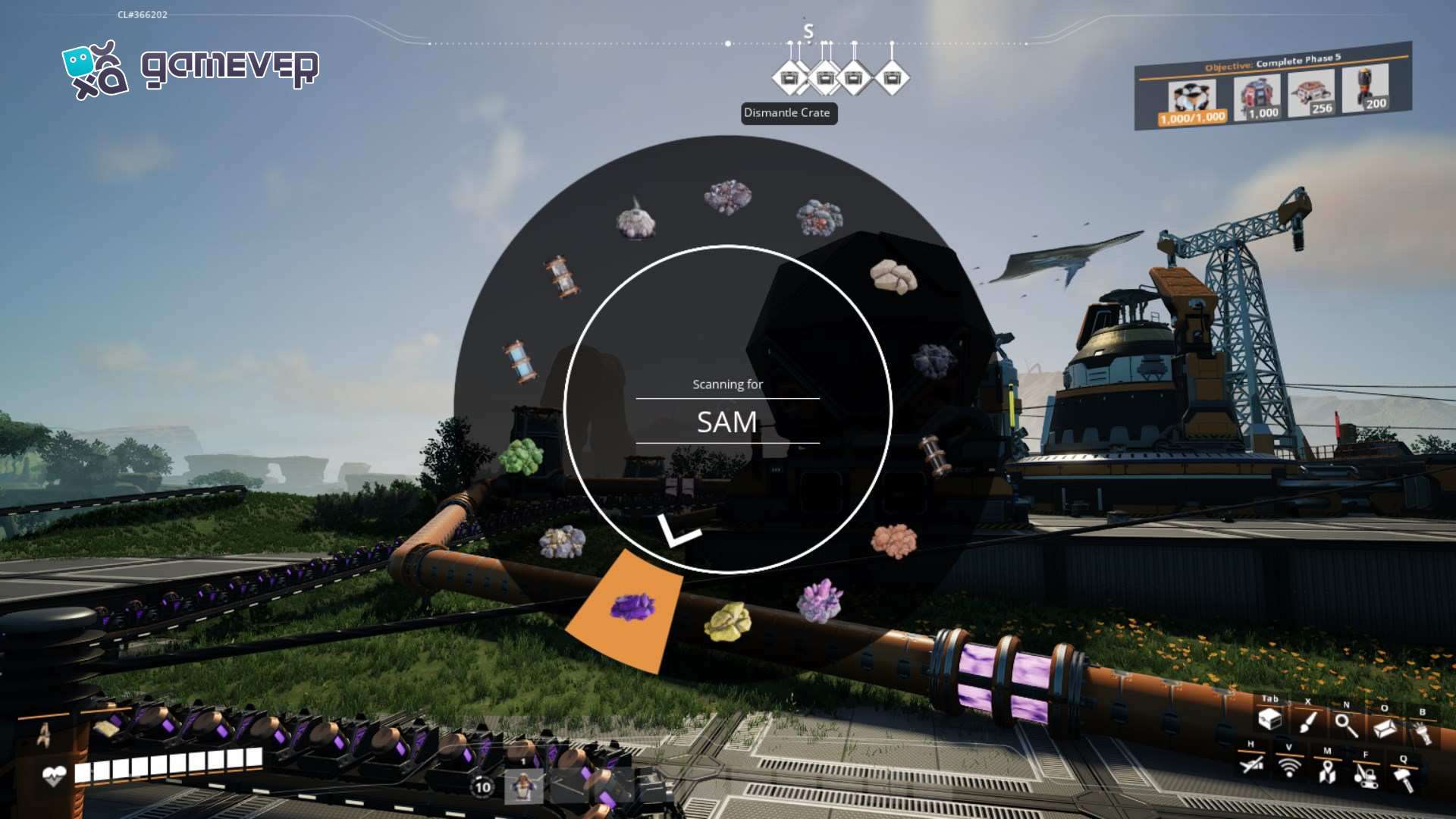 Reúne suficiente mineral SAM para desbloquear todos los nodos de tecnología alienígena en el MAM