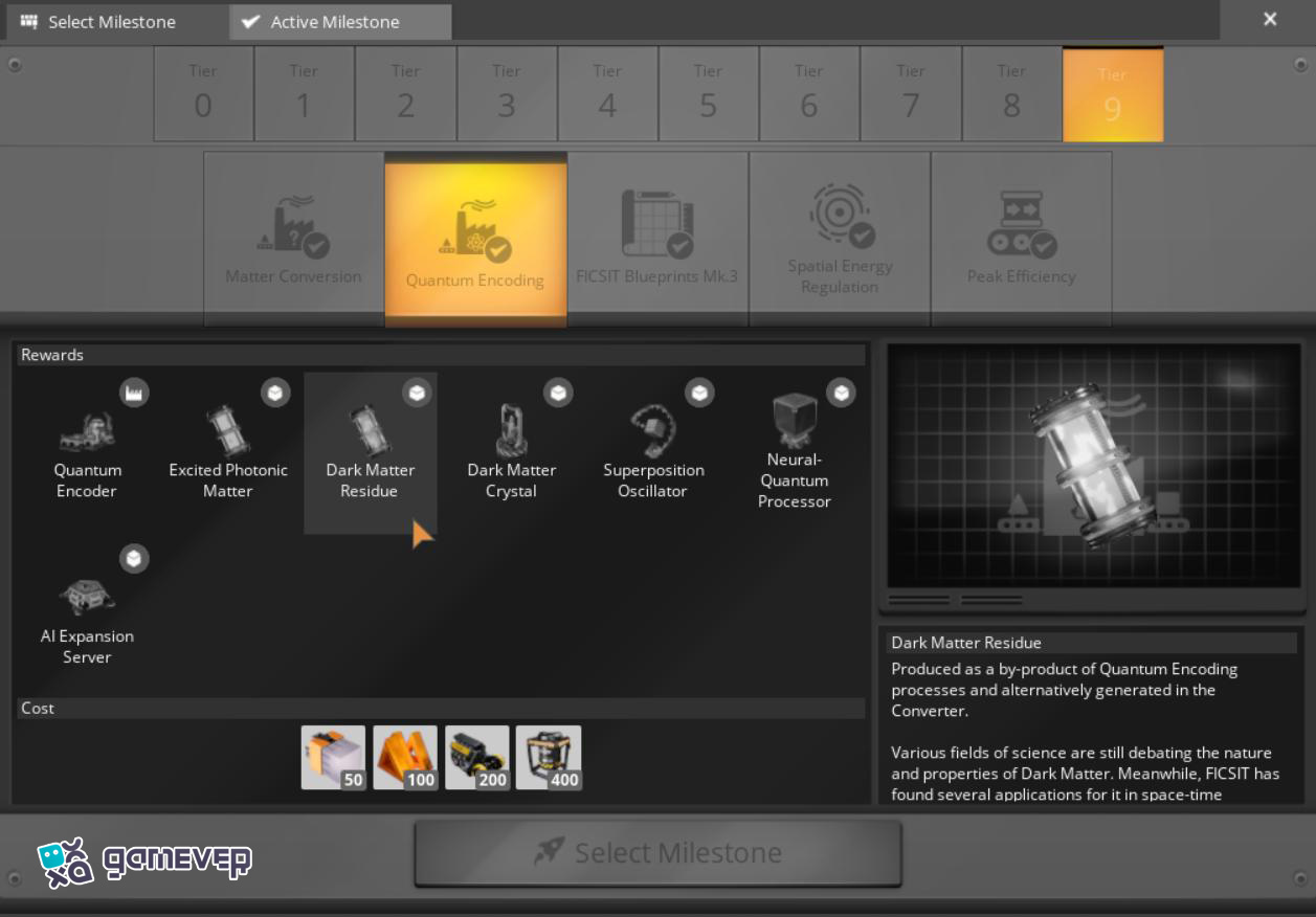 Desbloquea la receta de Residuo de Materia Oscura en la versión 1.0 de Satisfactory