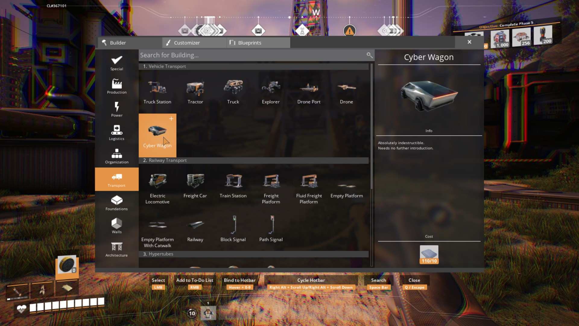 Stelle einen Cyber-Wagen aus 10 Eisenplatten in Satisfactory 1.0 her