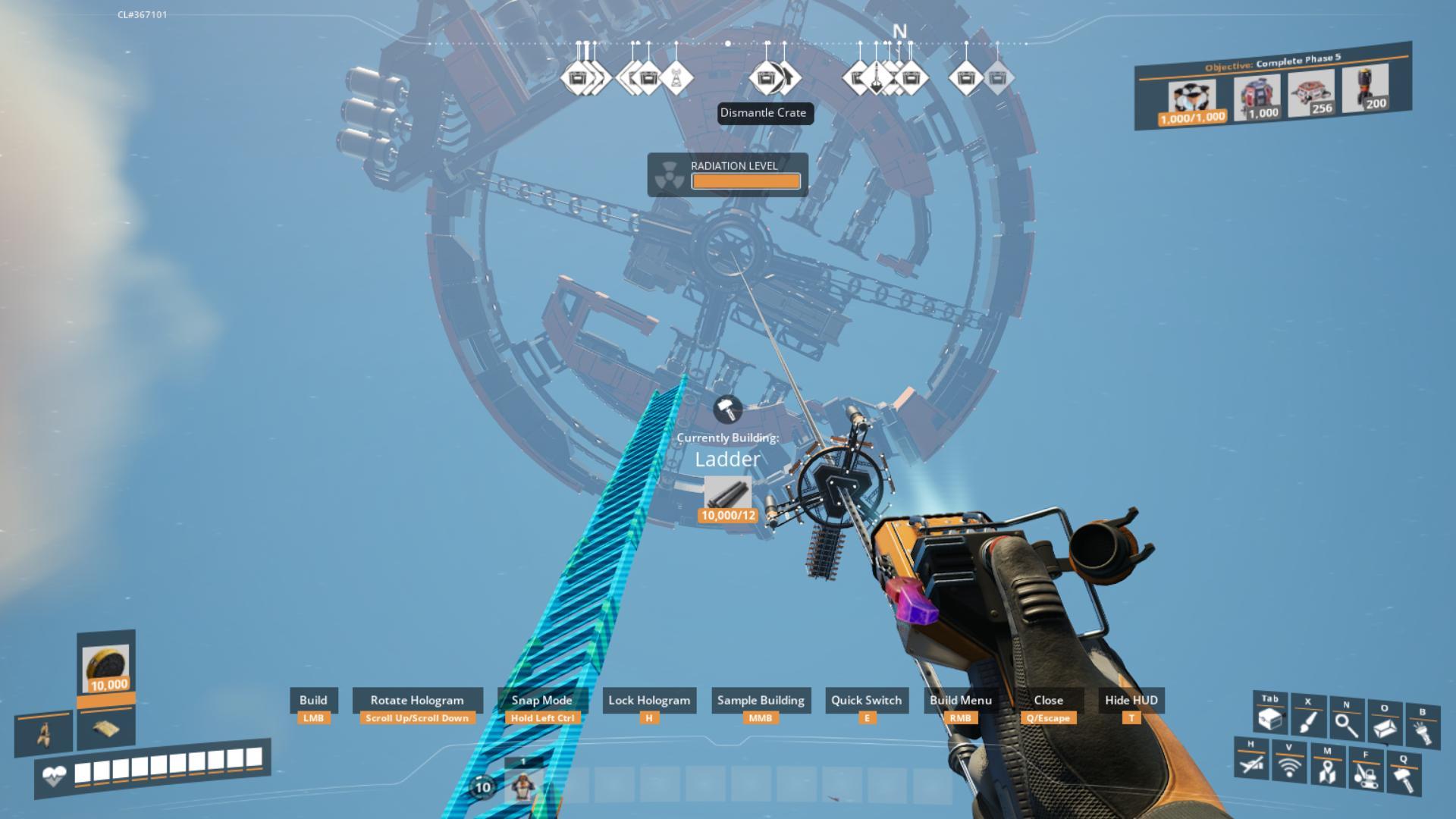 Staple zusätzliche Leitersegmente für ultimate Höhe in Satisfactory Release 1.0