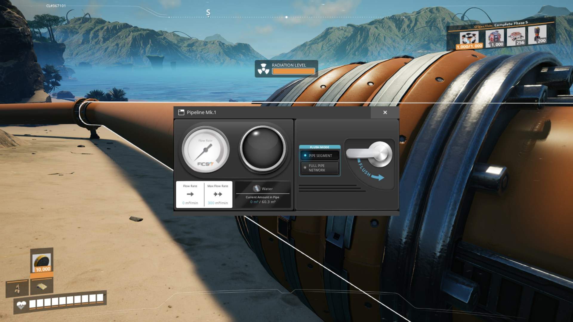 Überprüfe die Durchflussrate in Deinem Rohrleitungssystem in Satisfactory Release 1.0.