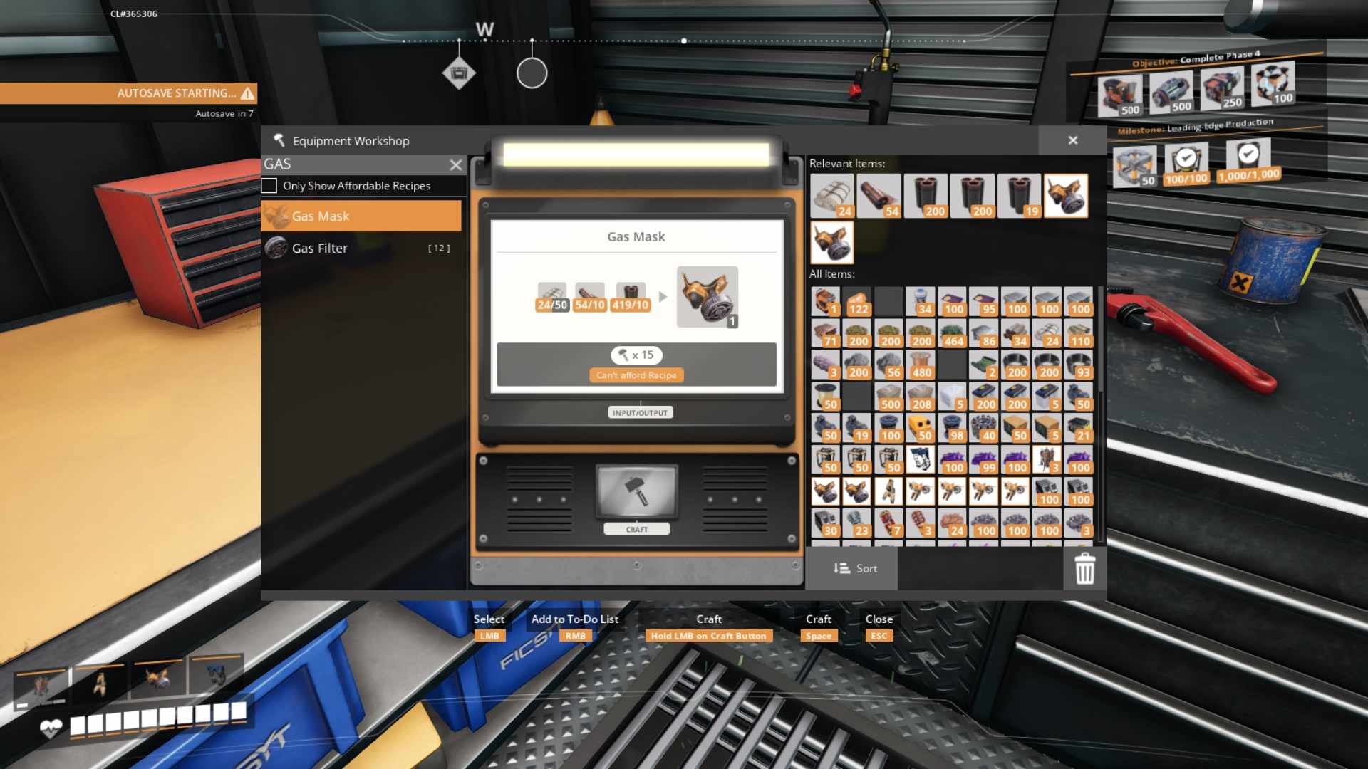 Twórz filtry gazowe i przechowuj je w magazynie do swojej maski przeciwgazowej w Satisfactory Release 1.0