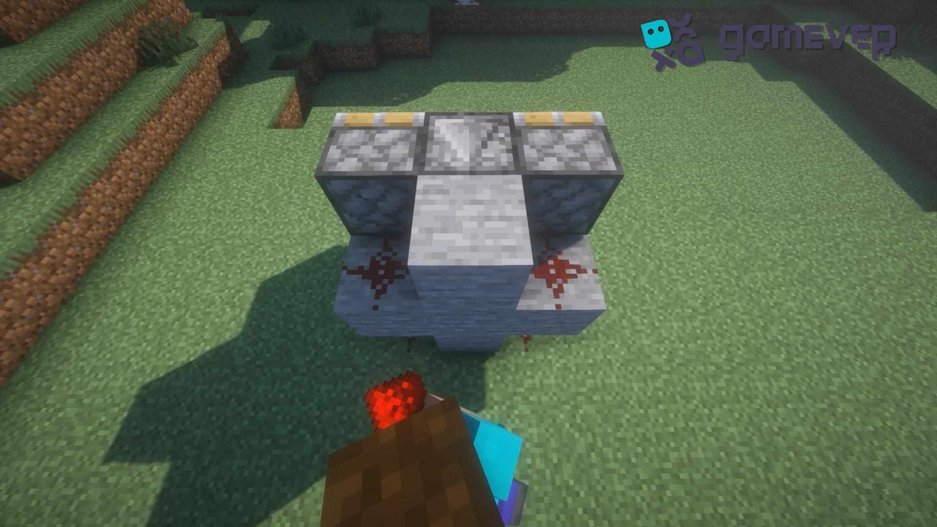 Und wieder richtige Platzierung des Redstone-Staubs