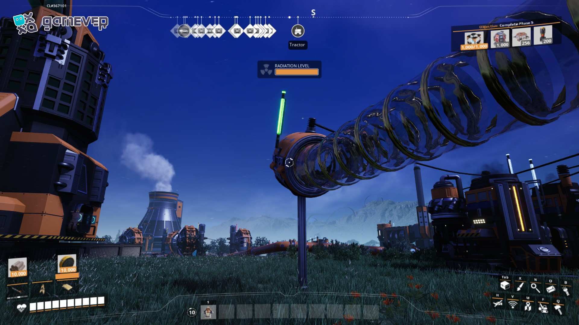 Conecta las Entradas de Hypertube para crear una ruta de lanzamiento en la versión 1.0 de Satisfactory
