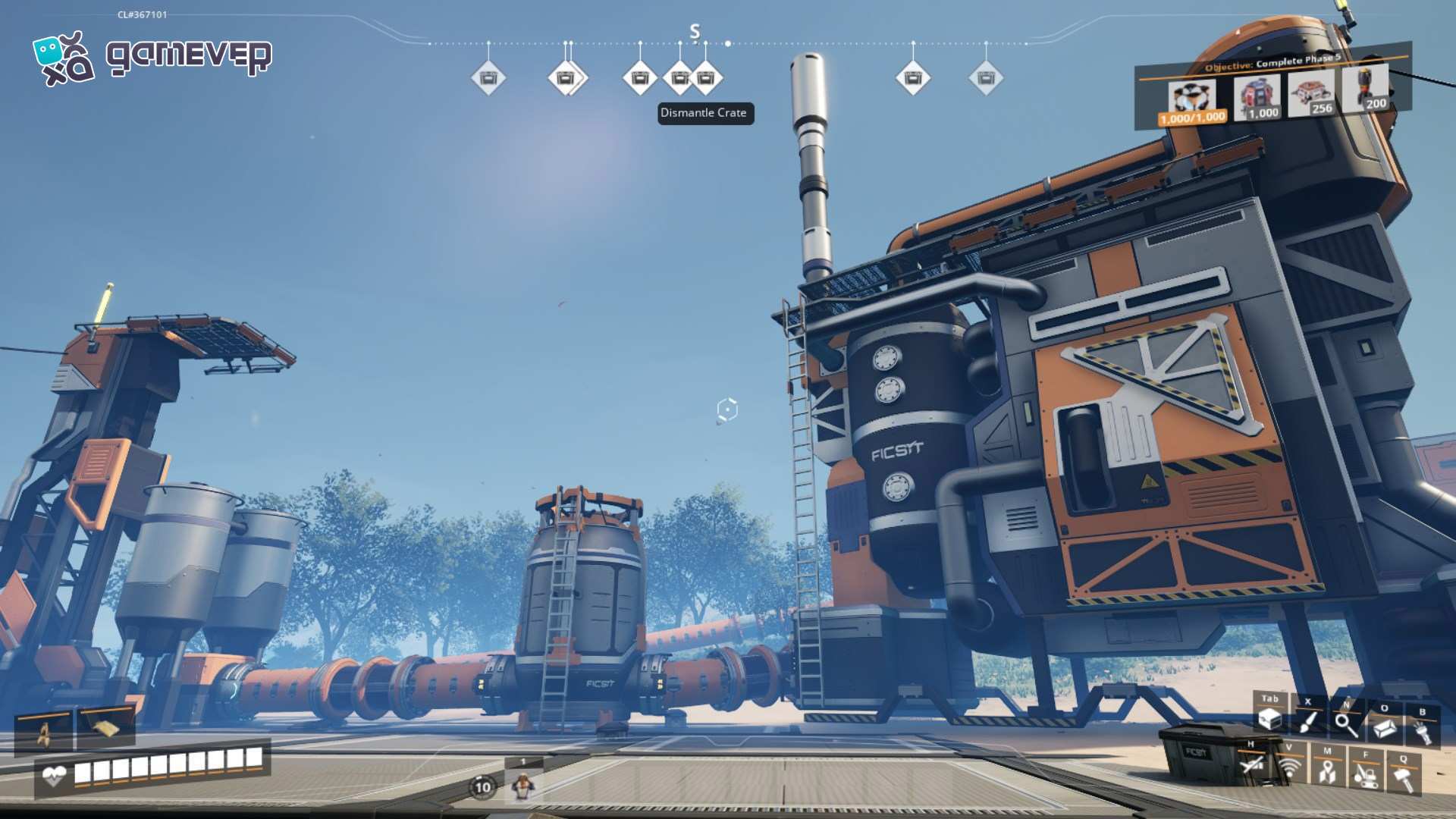 Reúne petróleo crudo en la versión 1.0 de Satisfactory