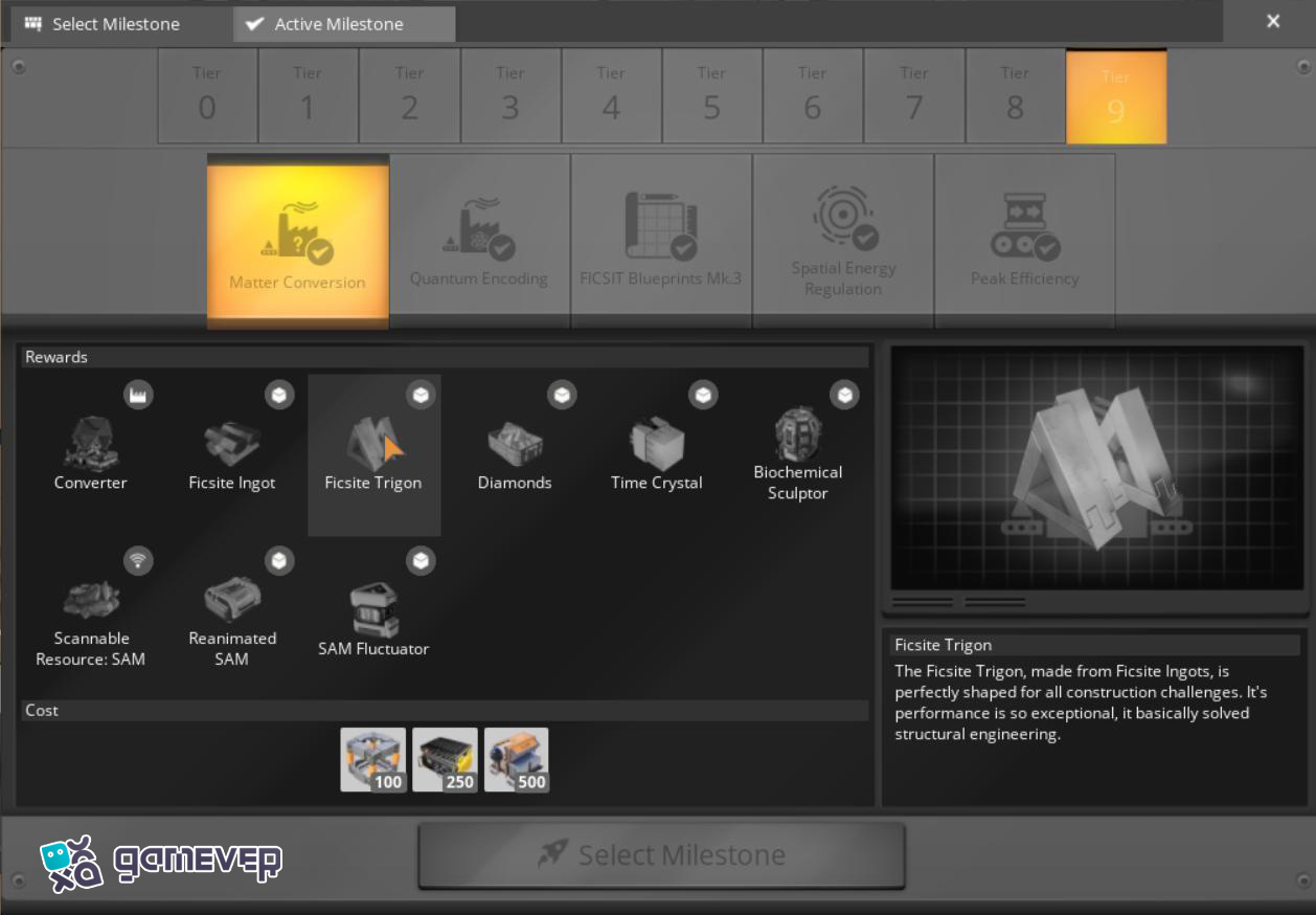 Desbloquea el Ficsite Trigon en el Nivel 9 del HUB en Satisfactory 1.0