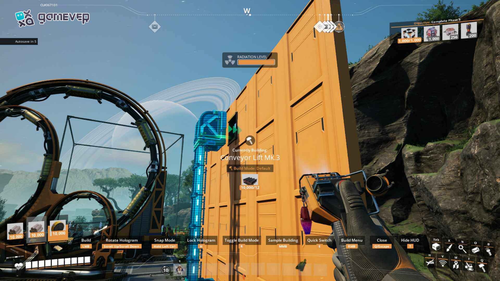 Rota la cabeza del elevador para una colocación perfecta en la versión 1.0 de Satisfactory