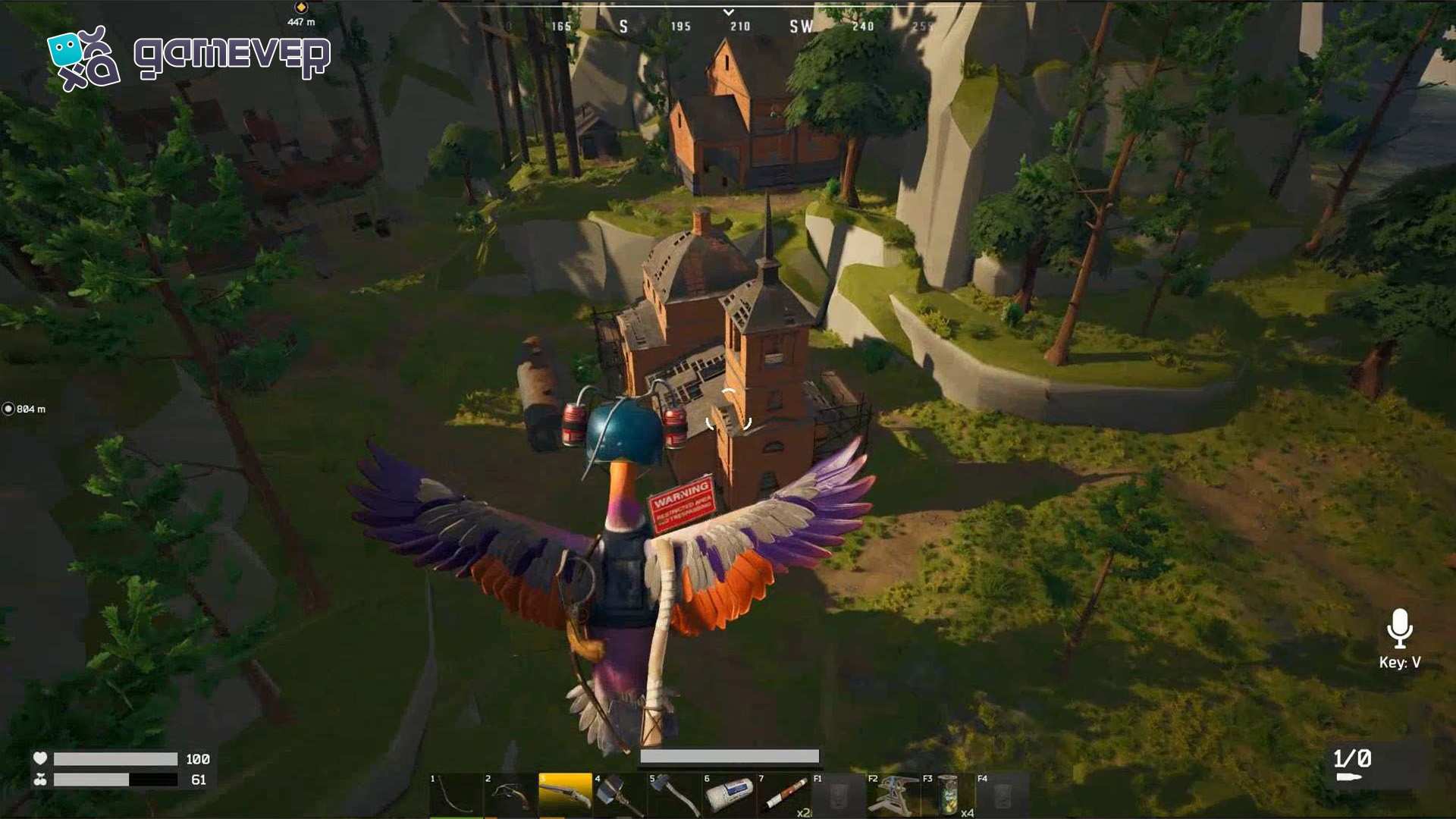 Revisa las ventanas para buscar NPCs antes de entrar a las salas rojas en Duckside.